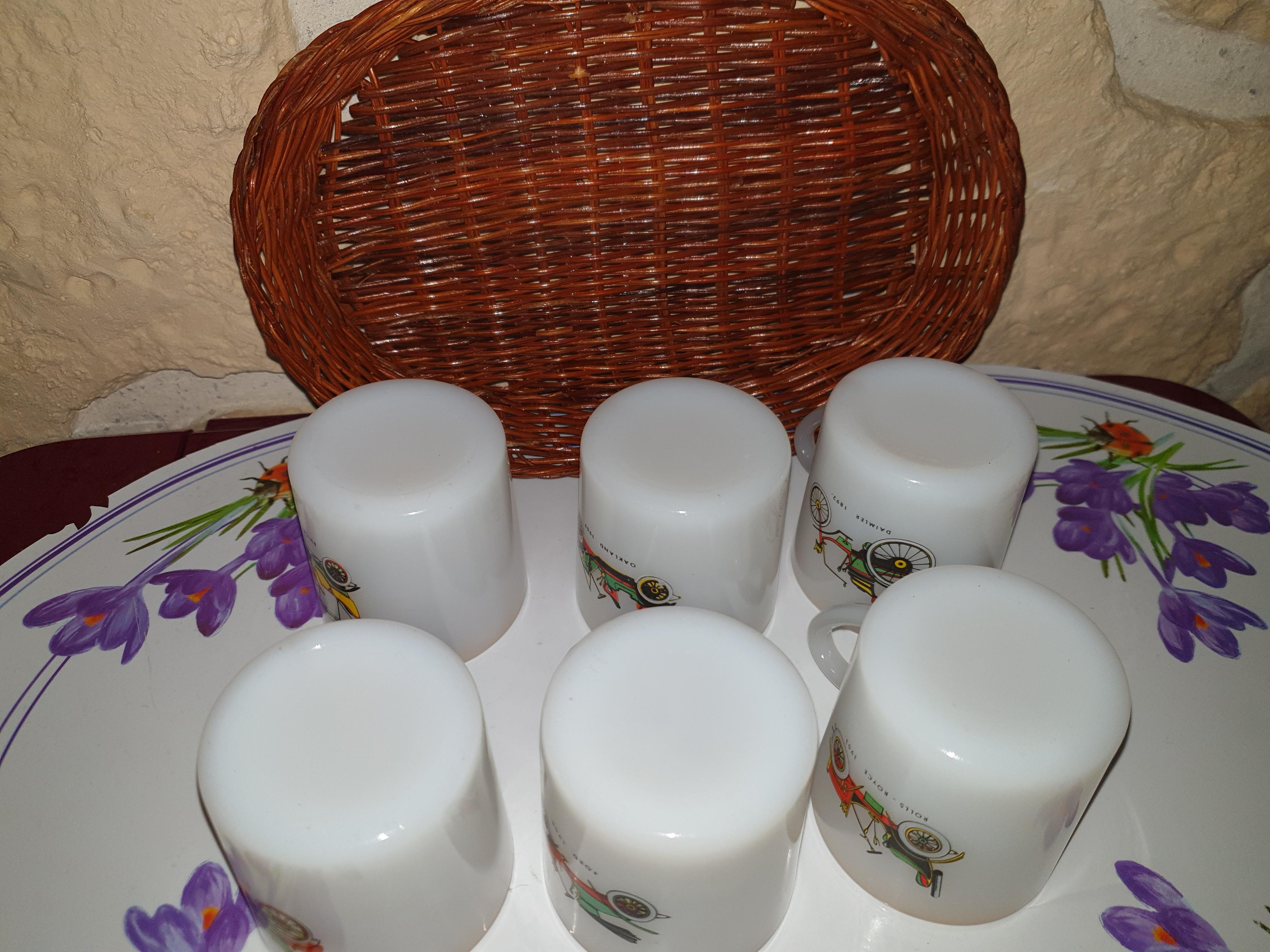 troc de troc lot 6 tasses arcopal vintage image 2
