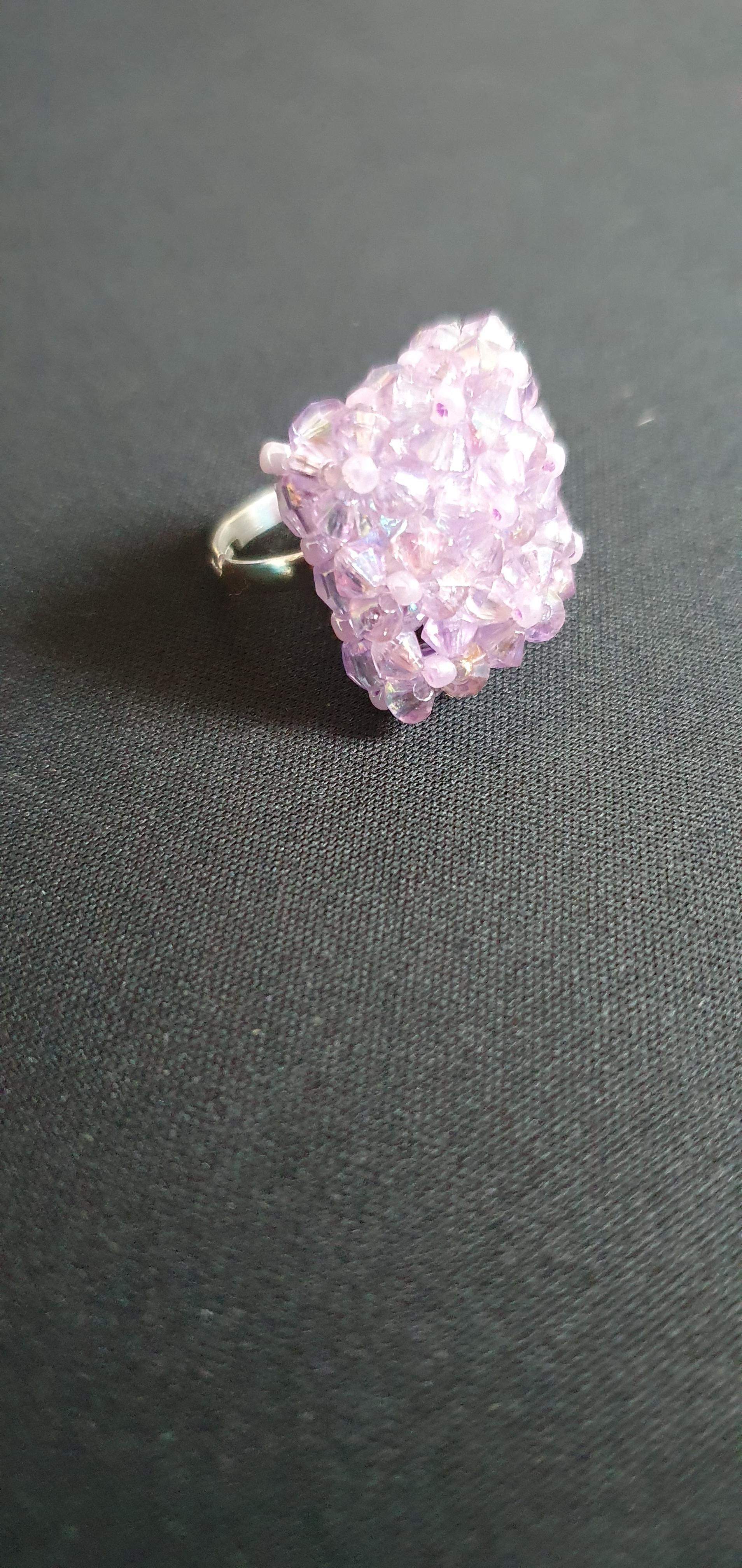 troc de troc bagues en perles violet/rose image 0