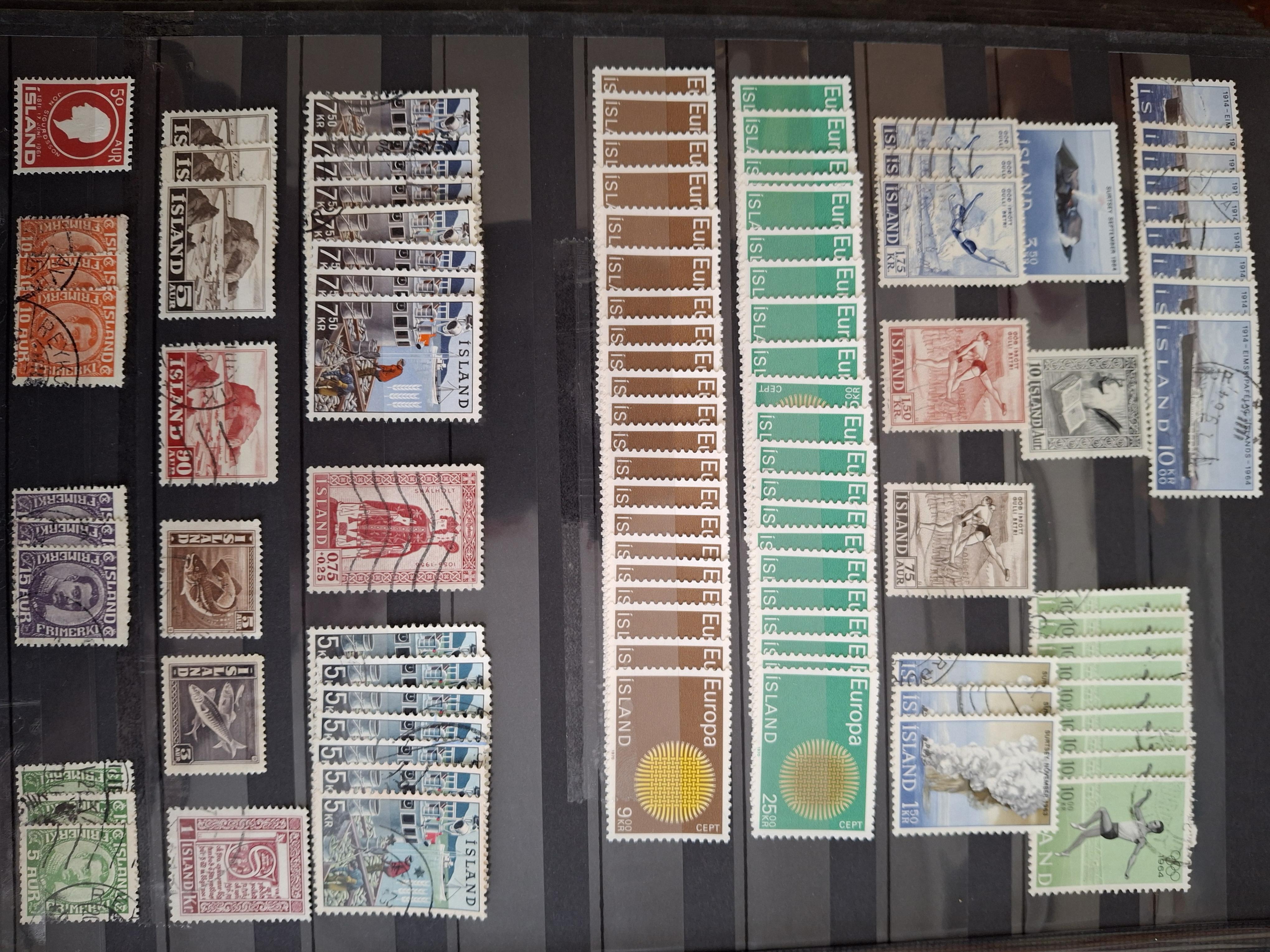 troc de troc timbres d 'islande - ice land - iceland oblitérés quelques neufs image 0