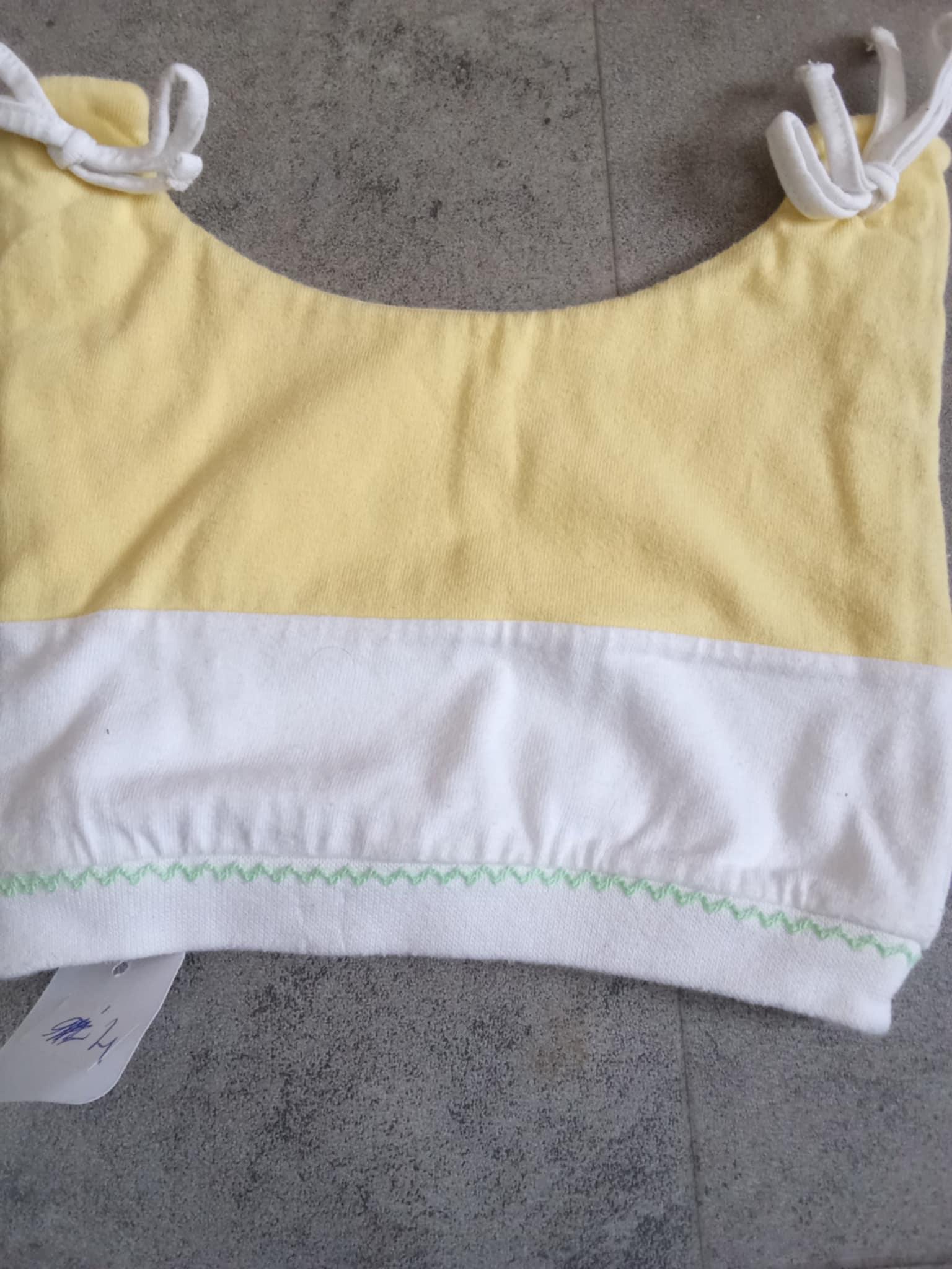 troc de troc doudou  jaune et blanc 100% coton image 0