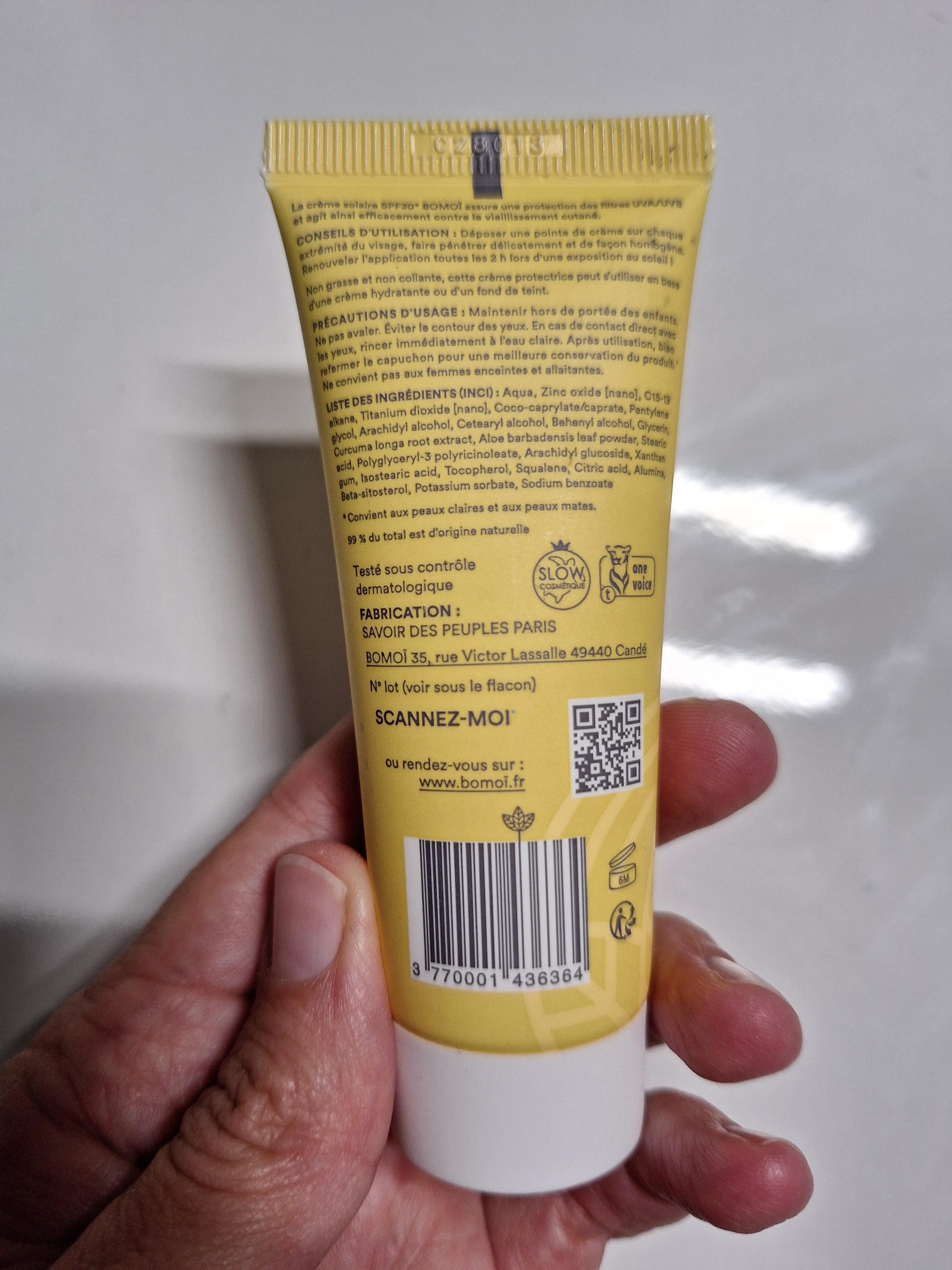 troc de troc crème solaire visage spf30 bomoi bio image 1