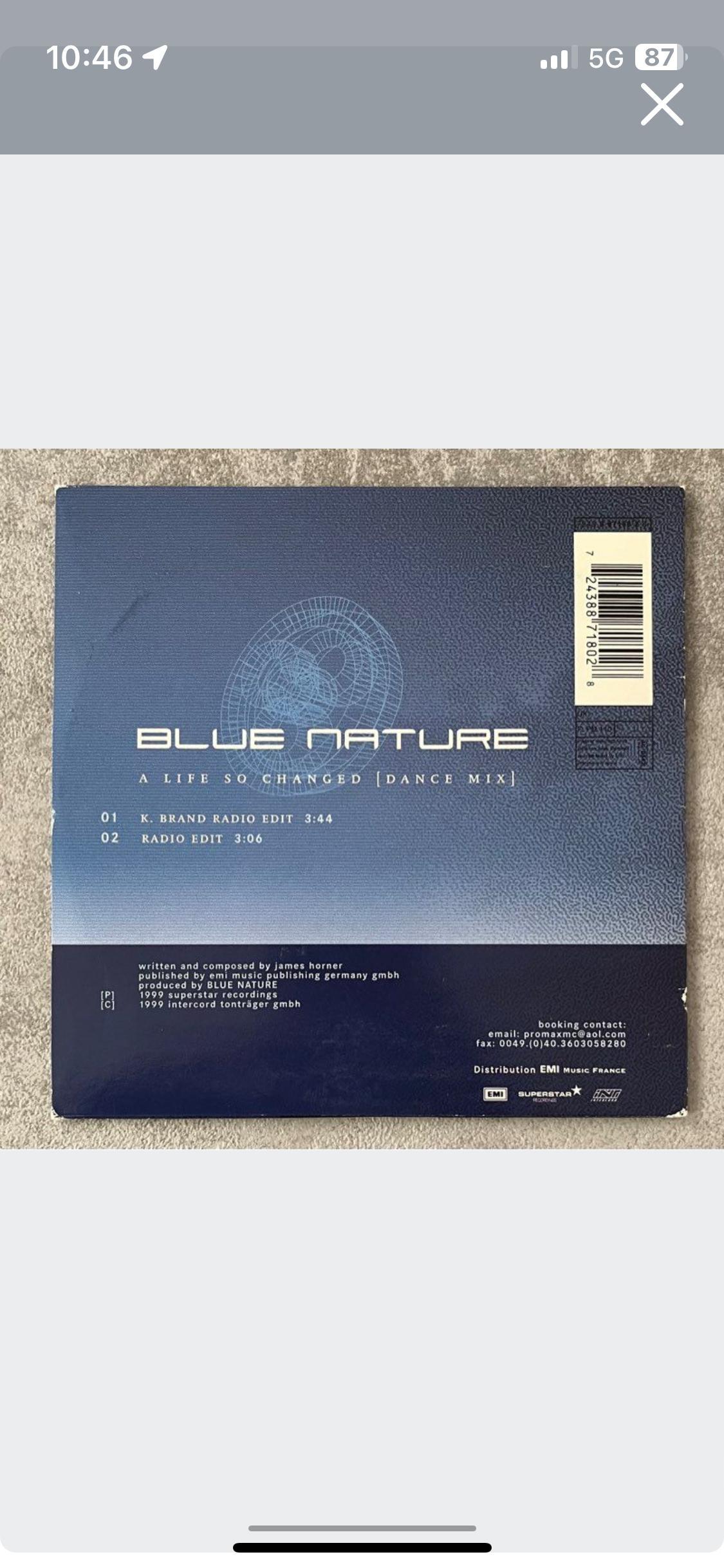 troc de troc cd 2 titres titanic blue nature image 1