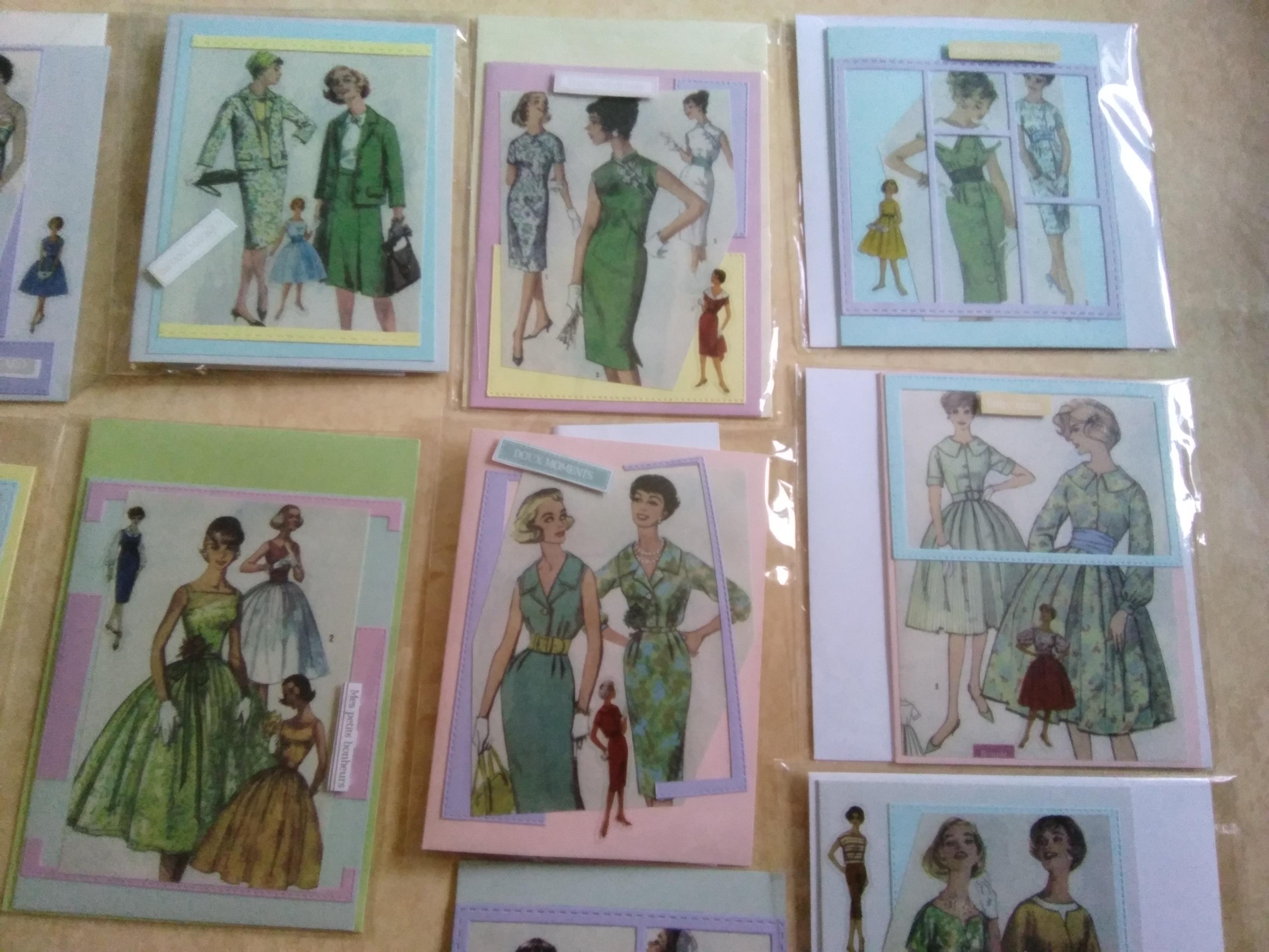 troc de troc lot cartes doubles et enveloppes, très bon état image 1