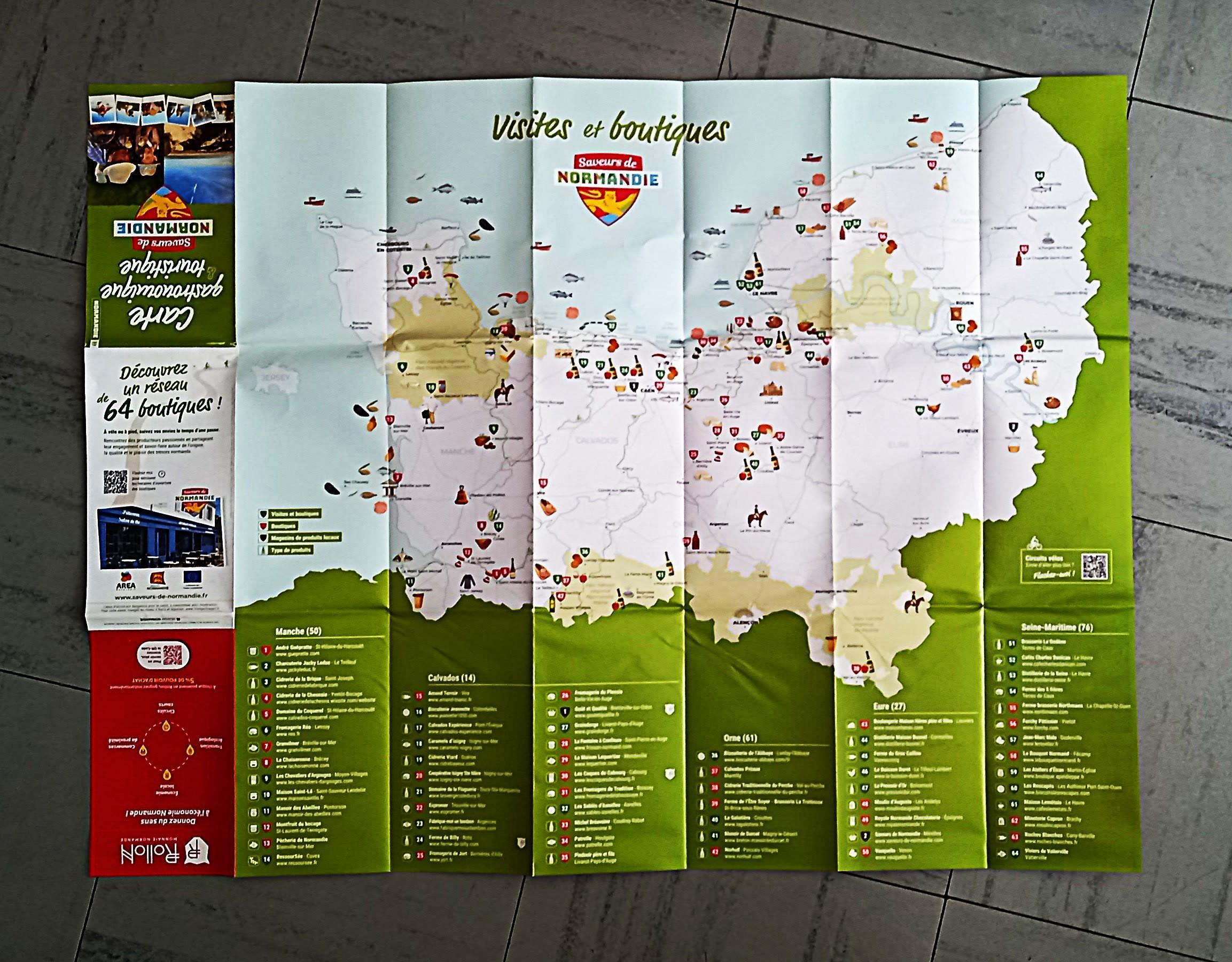 troc de troc carte gastronomique touristique de normandie. image 0
