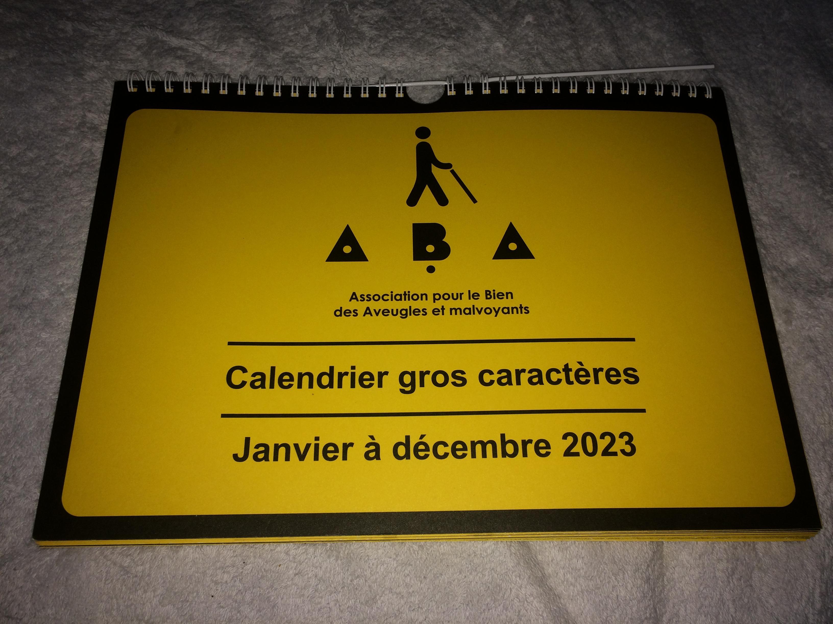 troc de troc calendrier 2023 gros caractères pour personnes malvoyantes image 2