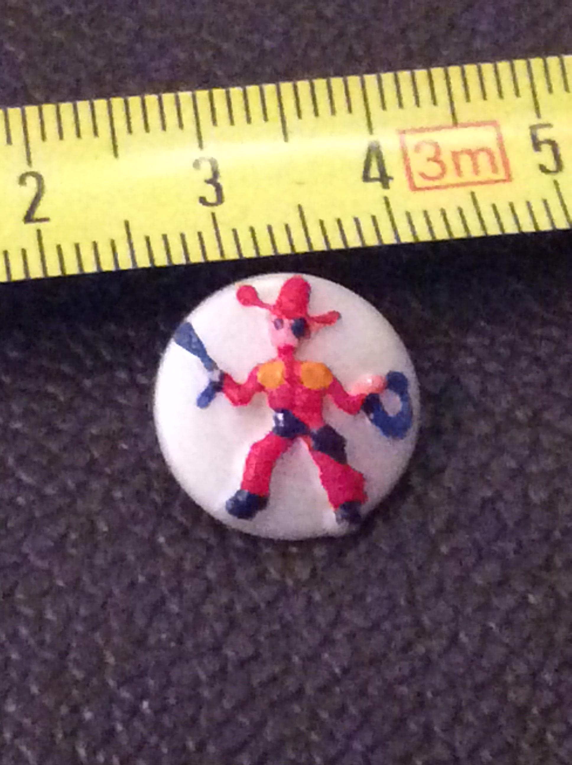 troc de troc réserve dauvpic bouton 1,5 cm vintage blanc avec cow-boy on dirait image 0