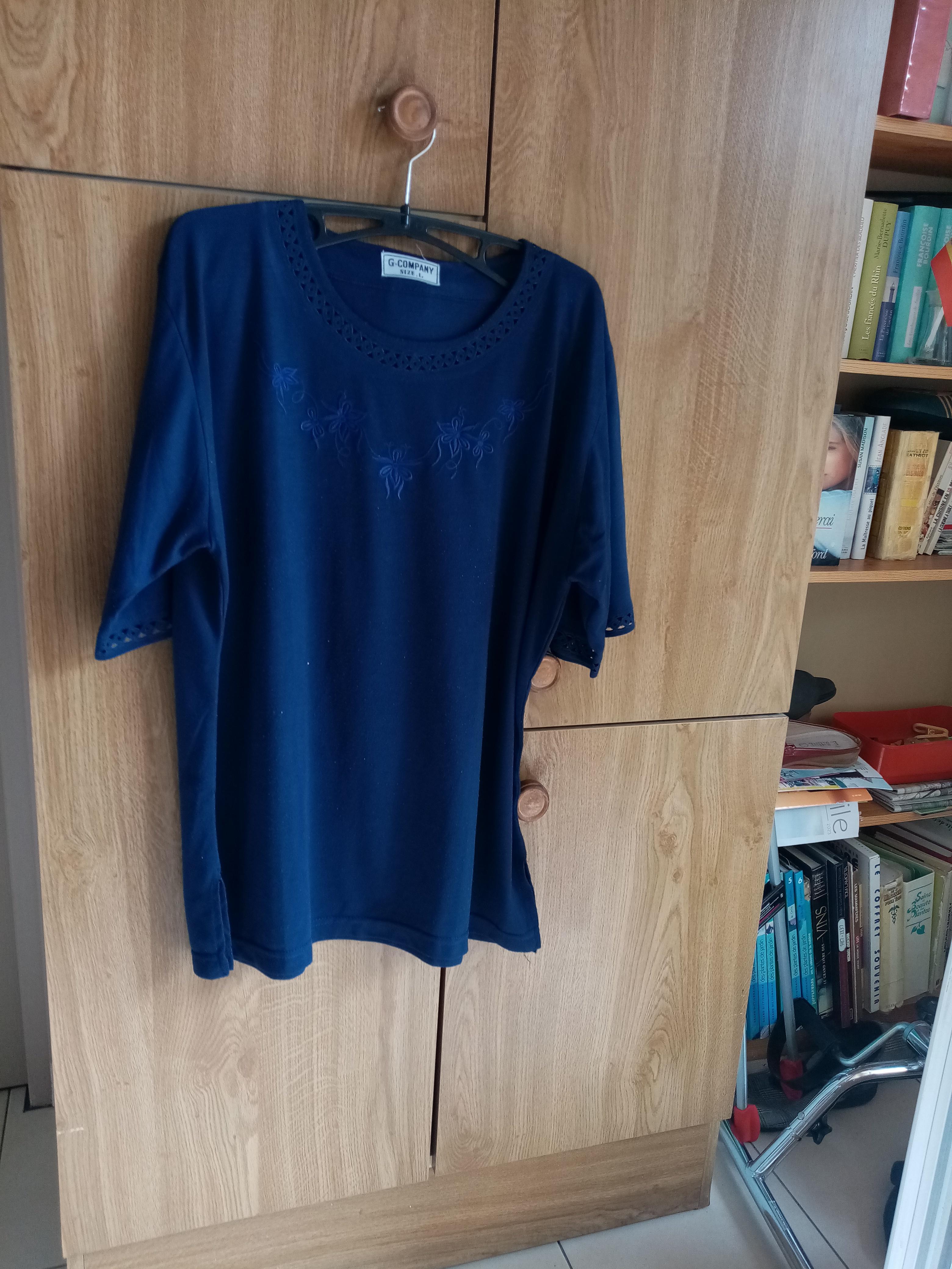 troc de troc tee-shirt  bleu marine marque compapany taille l   4  noisetts image 0