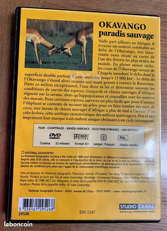 troc de troc dvd documentaire "okavango paradis sauvage" national geographic image 2