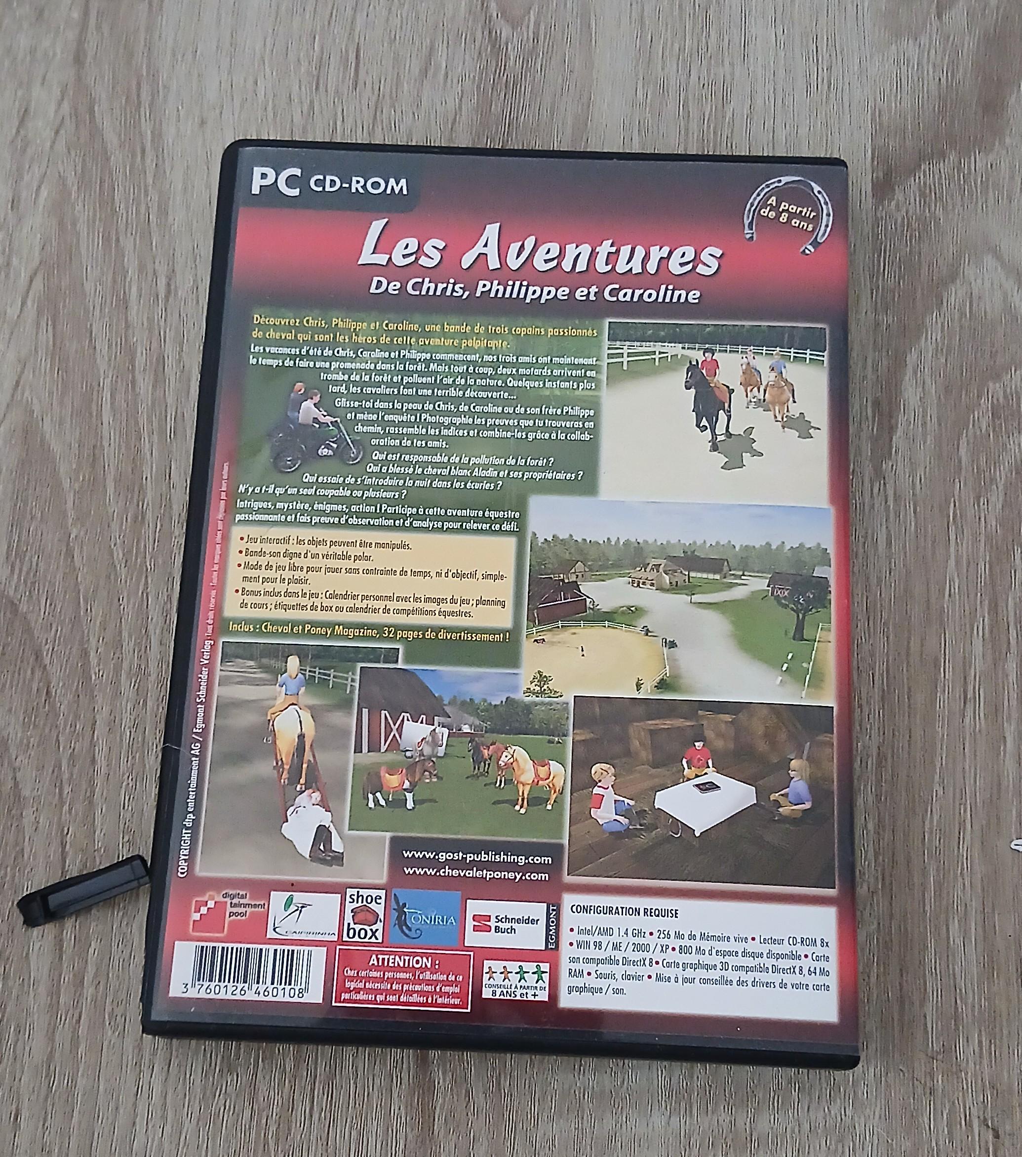 troc de troc pc cd - rom les aventures de chris, philippe et caroline image 2