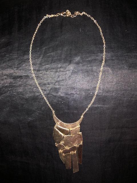 troc de troc (réservé) collier vintage métal doré image 0