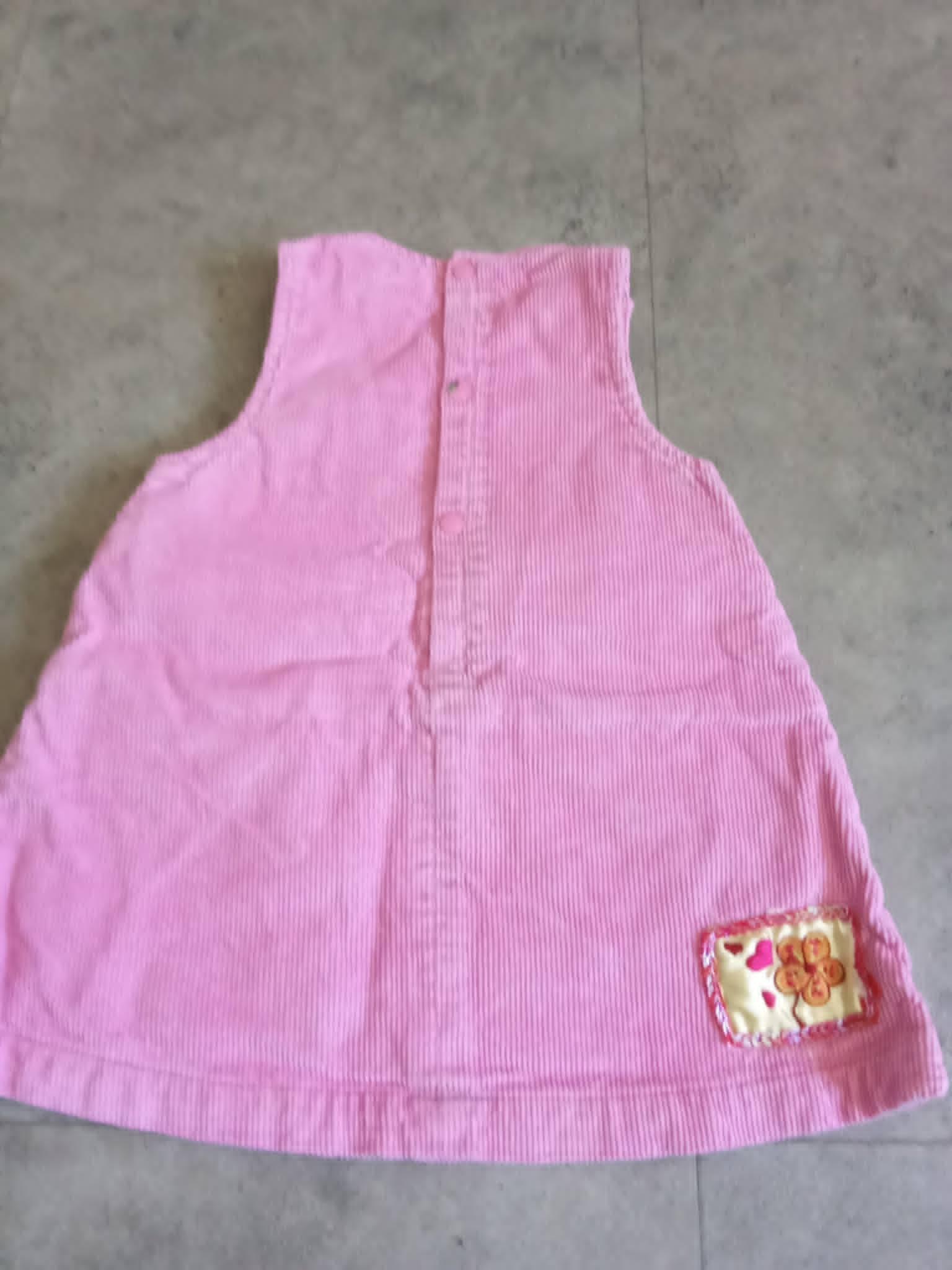 troc de troc robe neuf marque orchestra velours rose   6 mois image 1