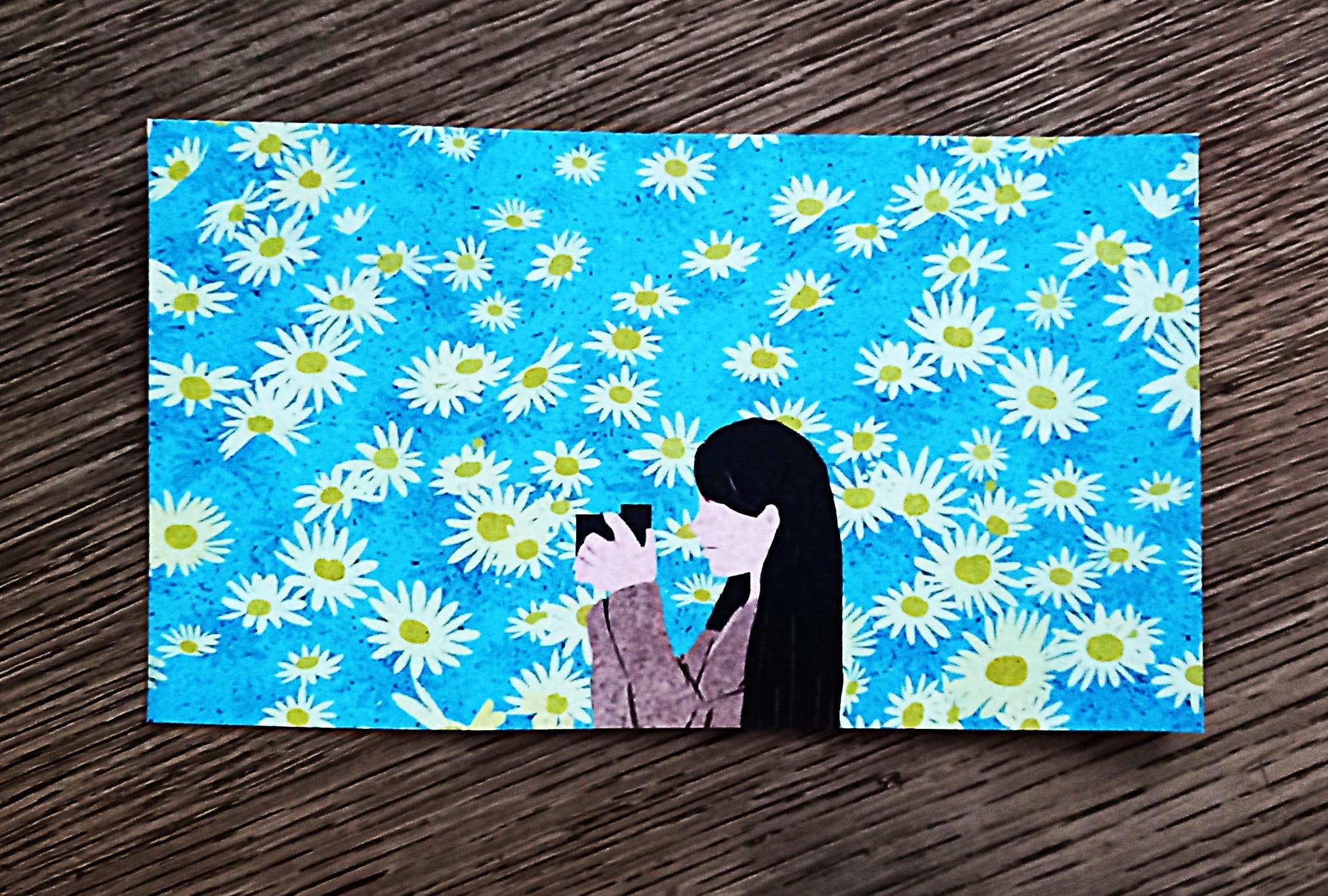 troc de troc petite carte "photo des marguerites". image 0