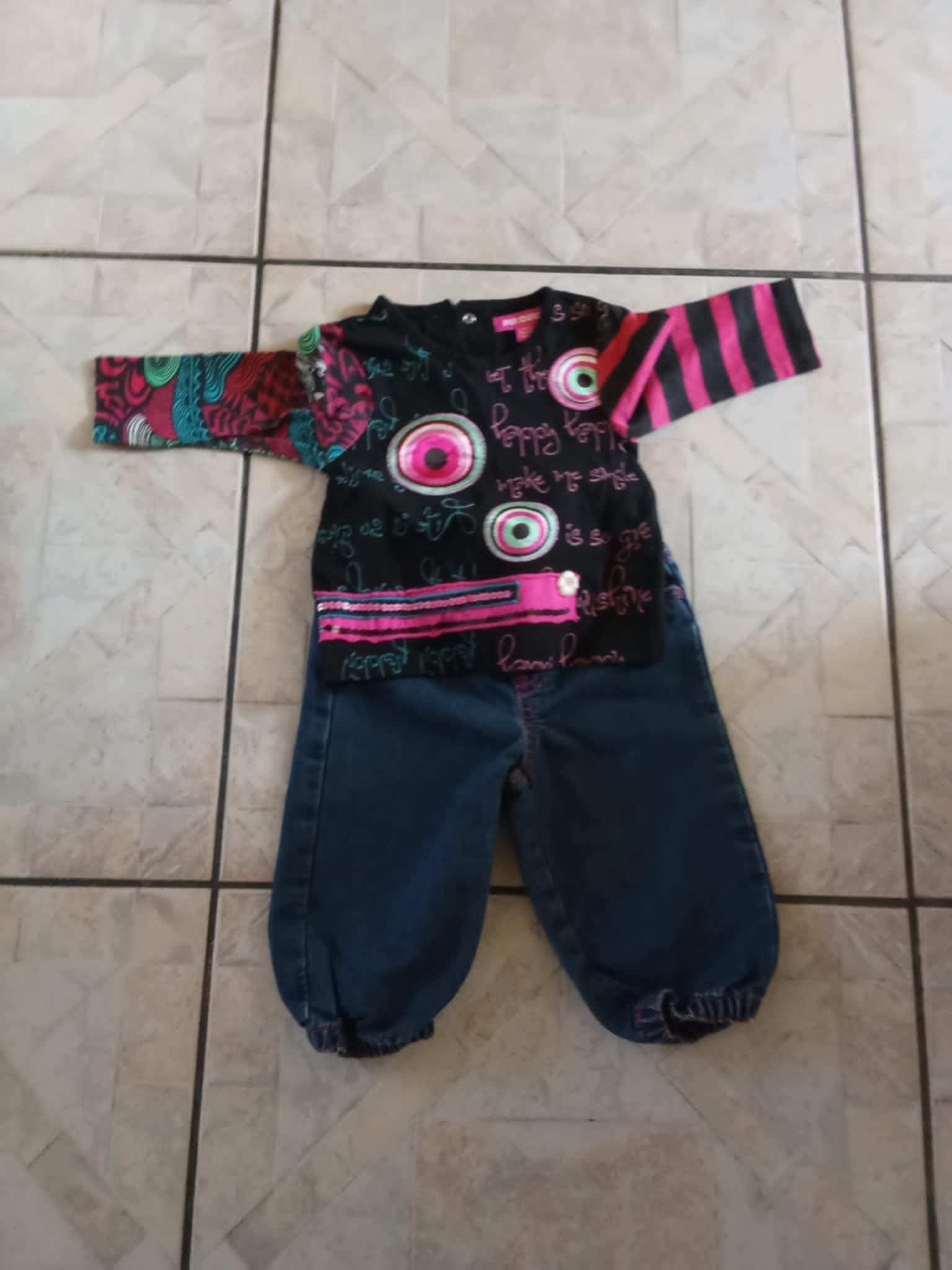 troc de troc ensemble noir et rose pic ouic6 mois neuf image 0