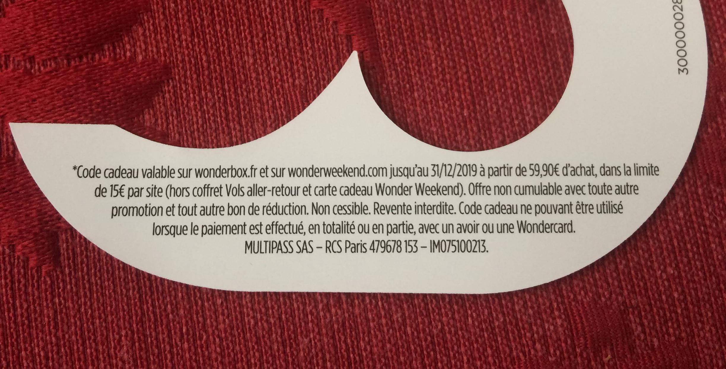 troc de troc code de réduction sur wonderbox.fr et wonderweekend.com image 1