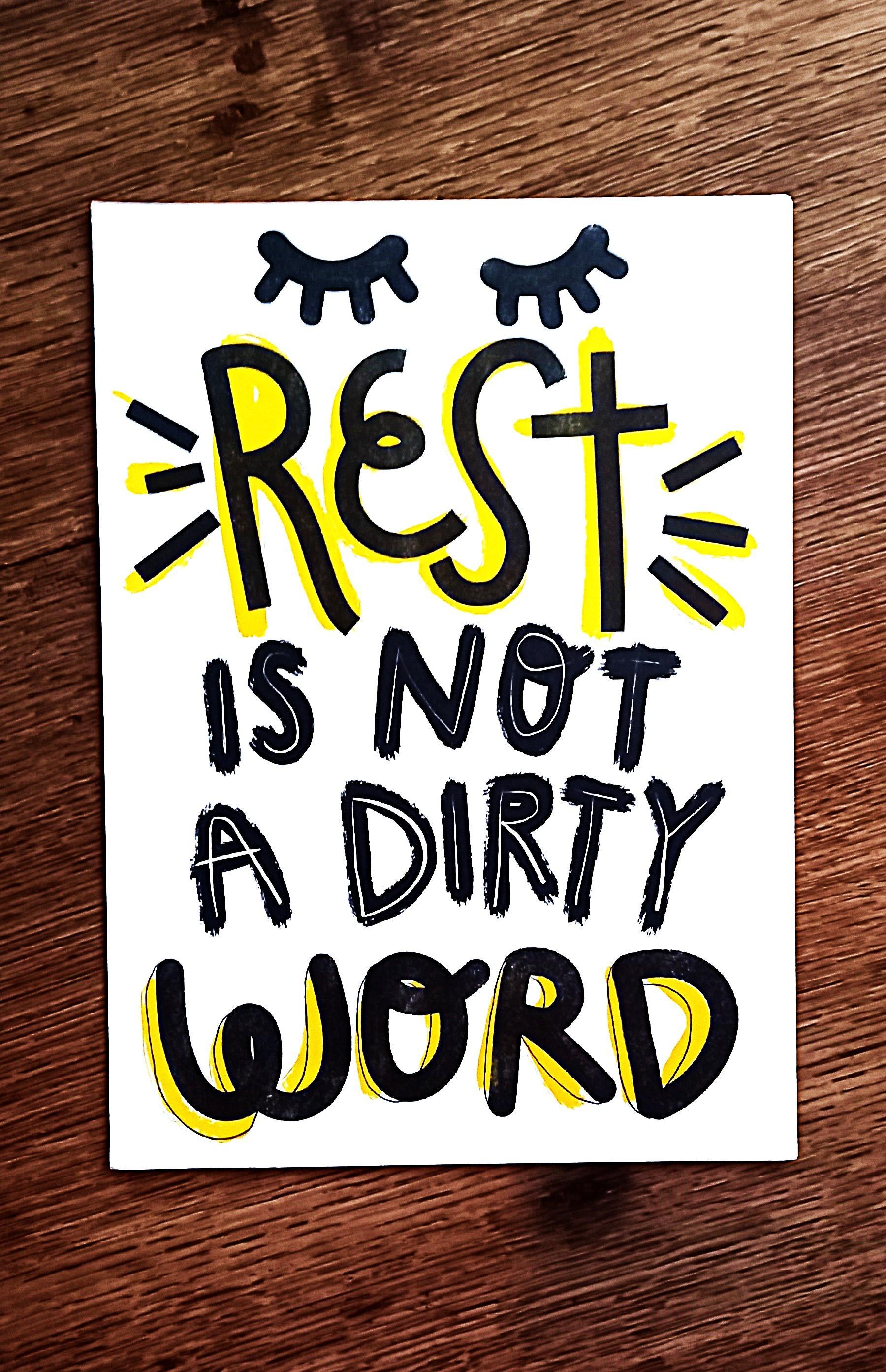 troc de troc affiche "rest isn't a dirty word". image 0