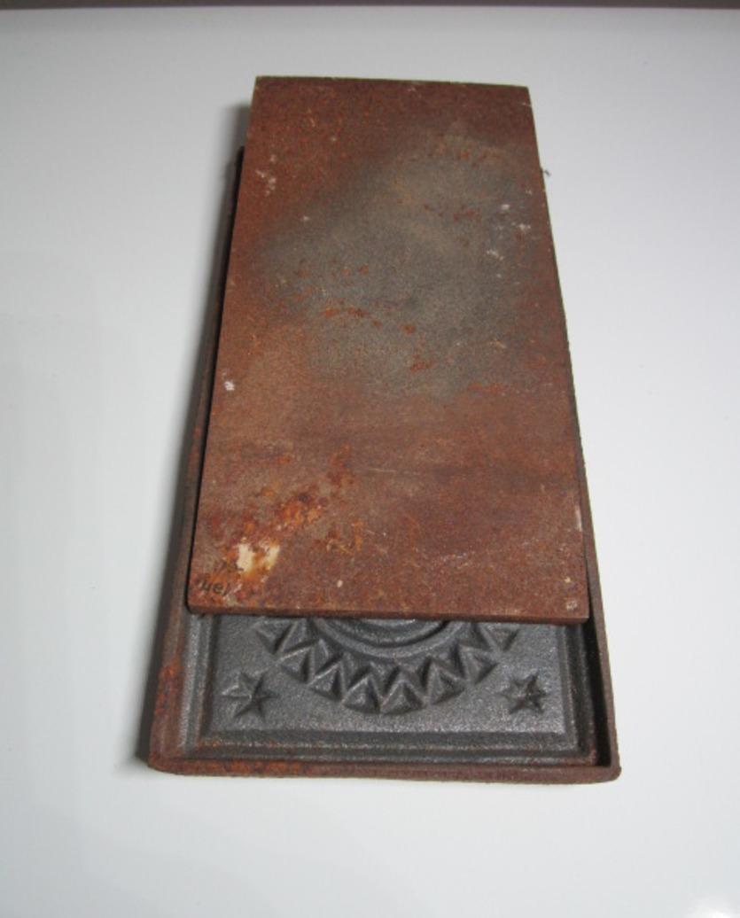 troc de troc trÈs rare 1857 ancien gaufrier fonte moule à gaufre, gaufrette da image 2