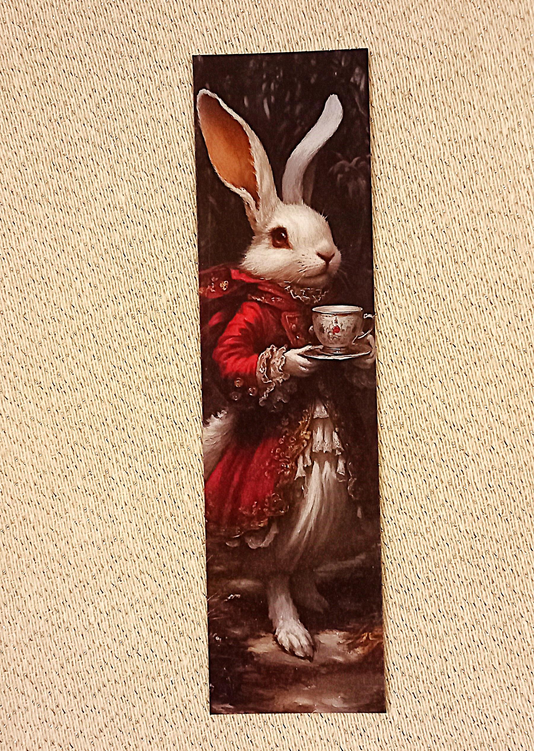 troc de troc marque-page "lapin d'alice au pays des merveilles". image 0