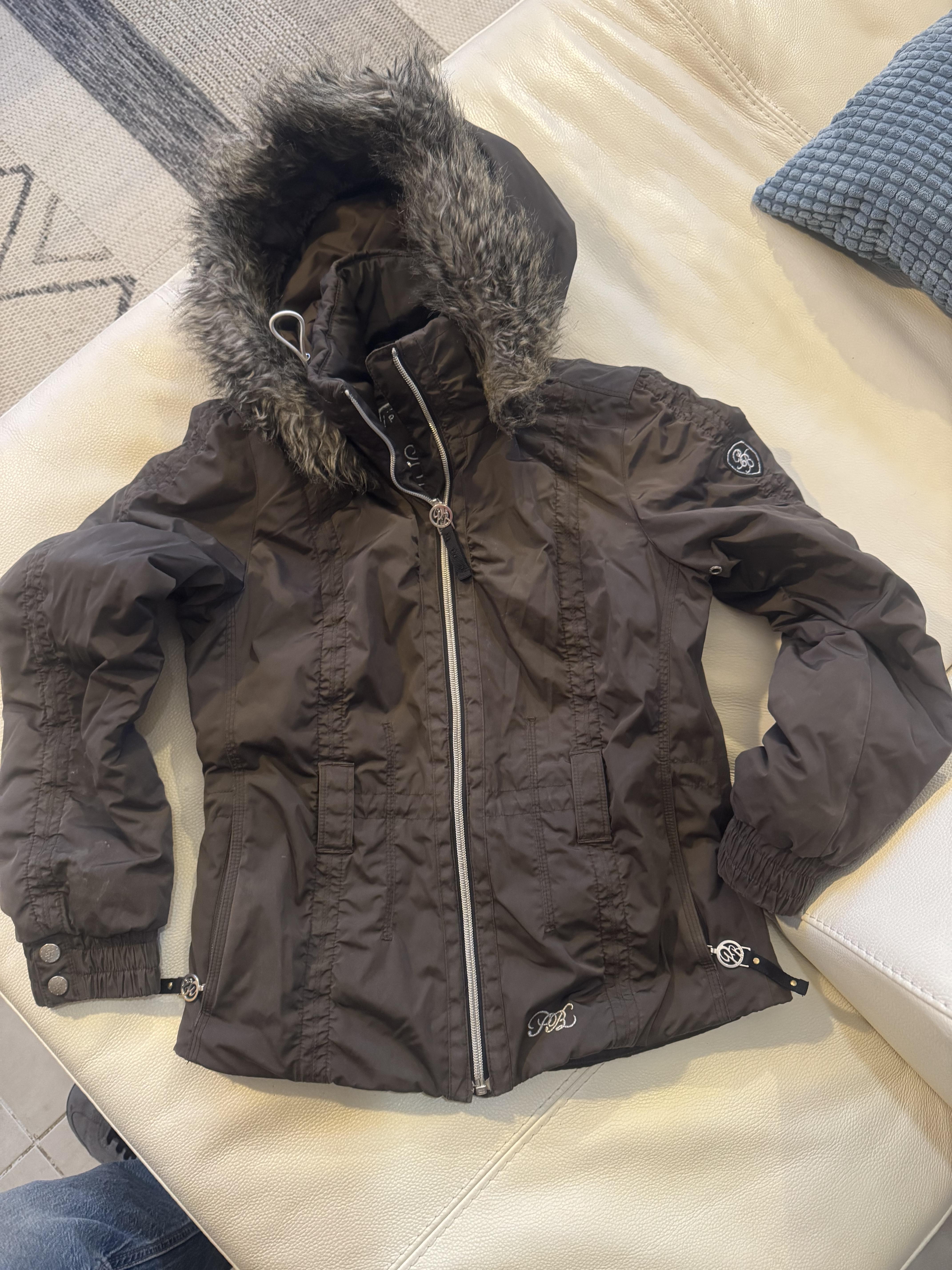 troc de troc donne veste de ski poivre blanc -chocolat-12 ans image 0