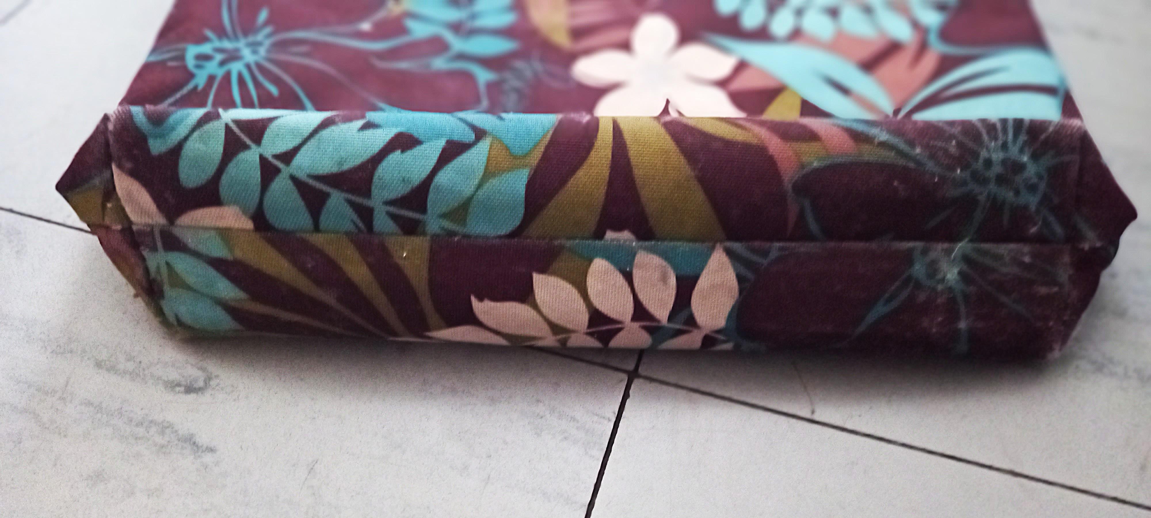 troc de troc sac en toile marron floral. image 1