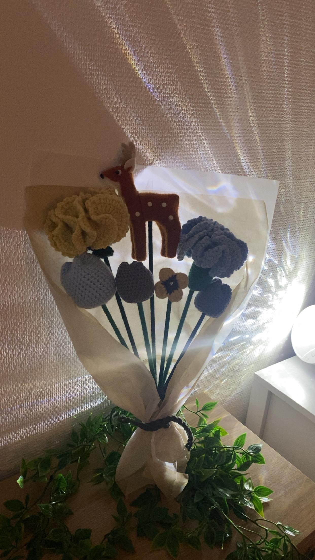 troc de troc bouquet de fleur en crochet automnale image 1