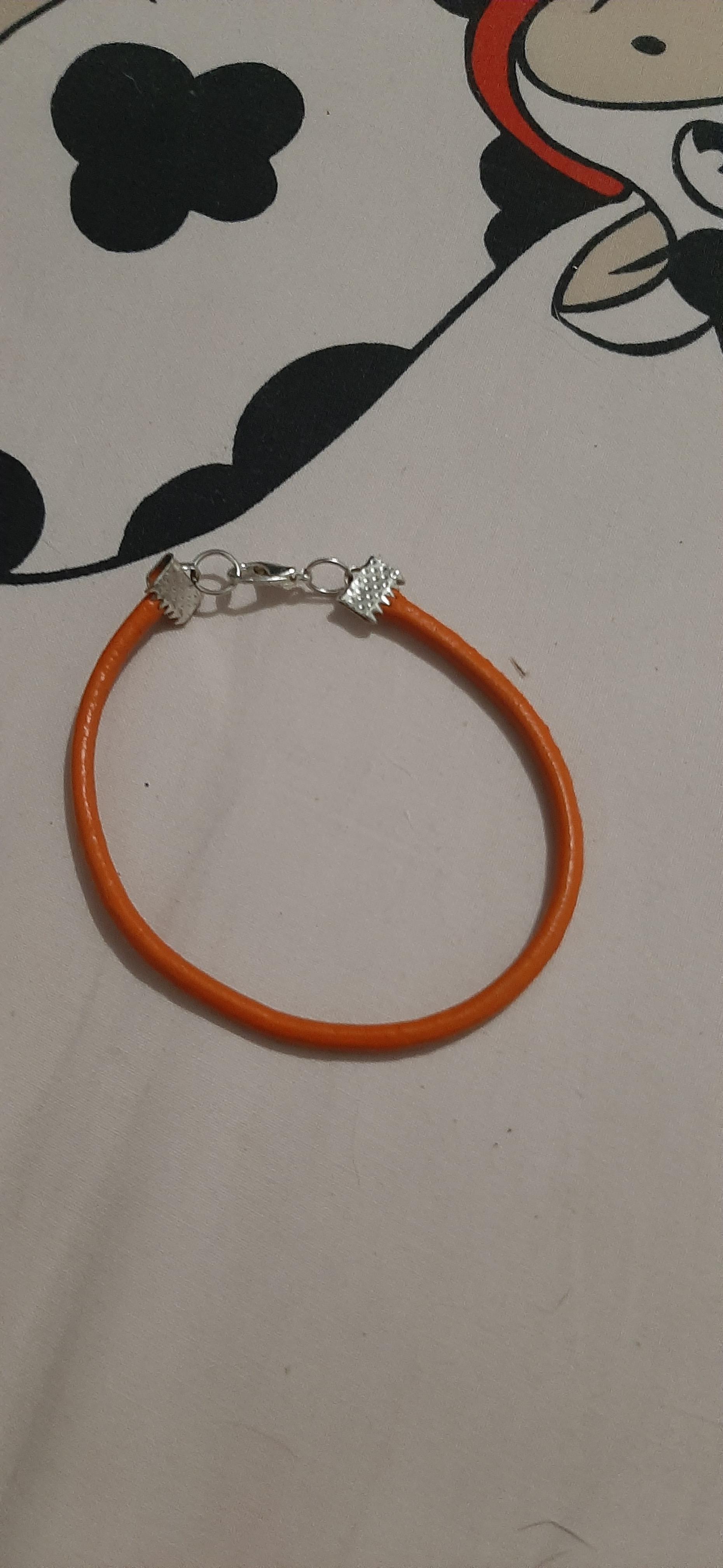 troc de troc bracelet cuir orange image 0