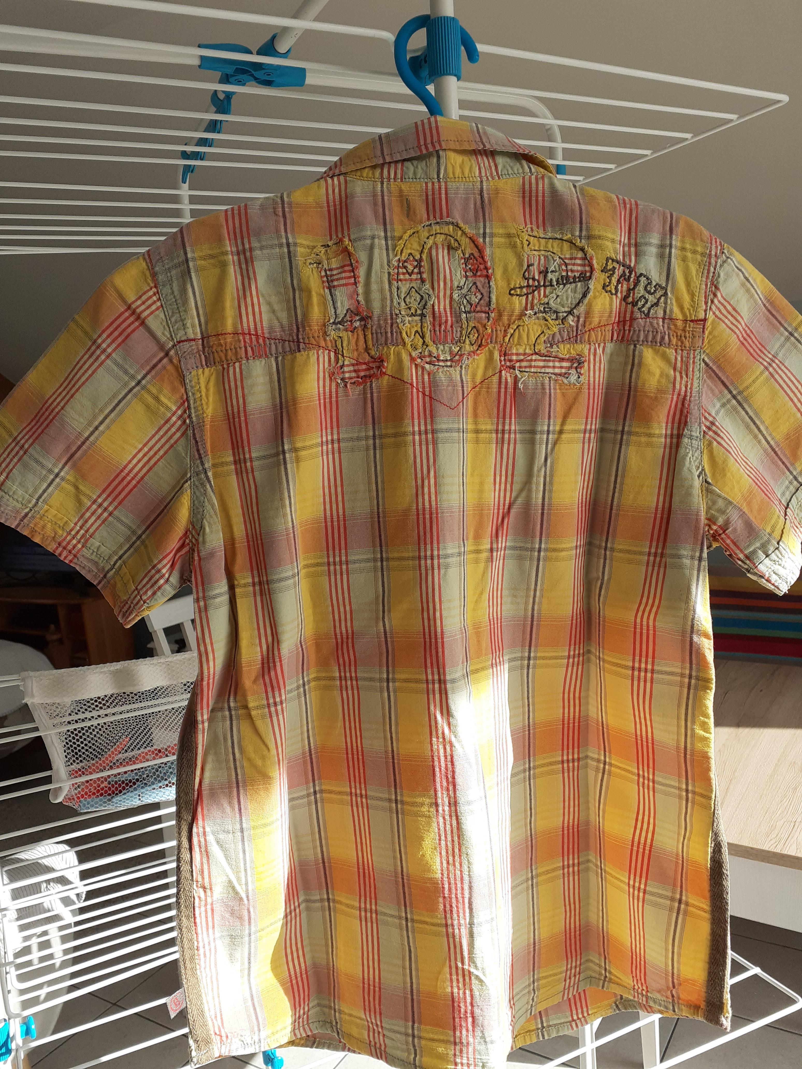 troc de troc chemisette garçon jaune à rayures taille 10 ans image 2