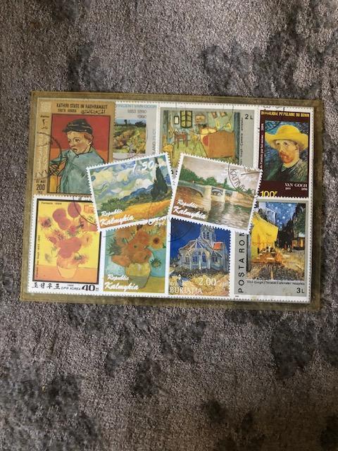 troc de troc (réservé) 20 timbres "van gogh" du monde image 1