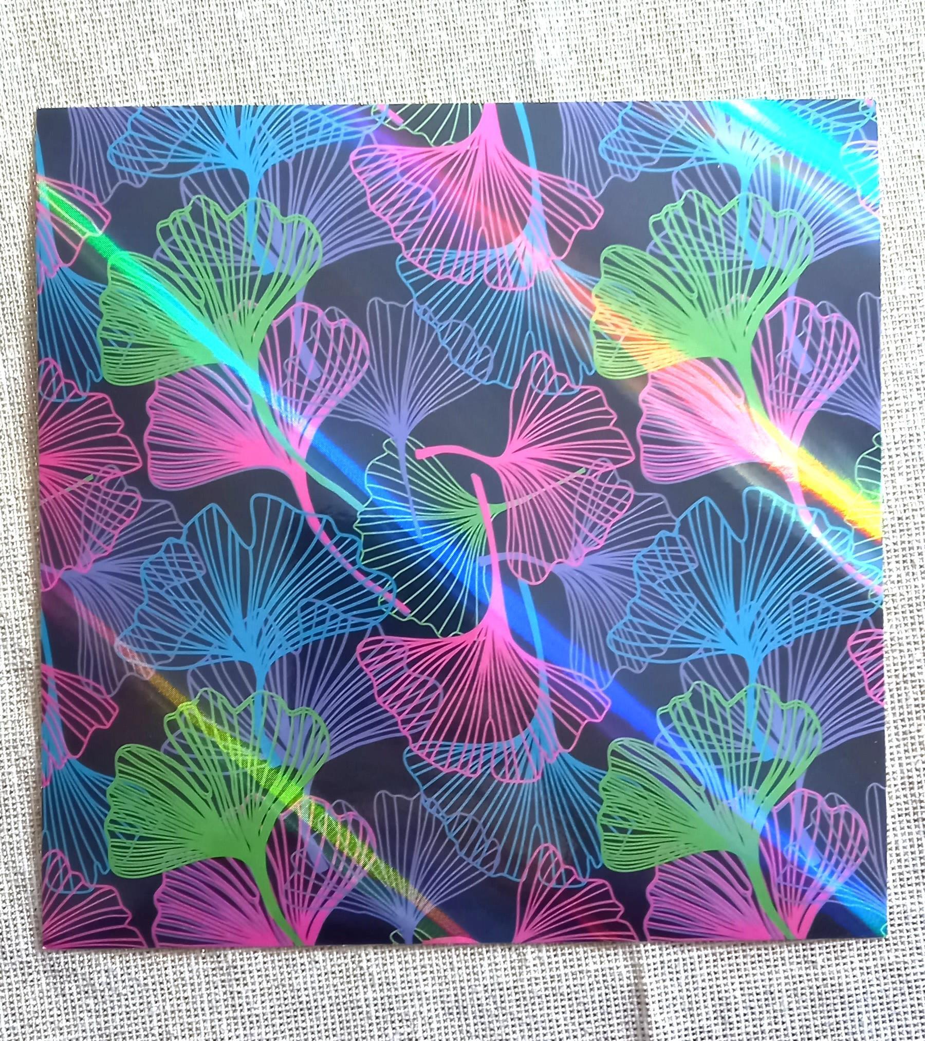 troc de troc carte feuilles de ginkgo iridescente. image 0