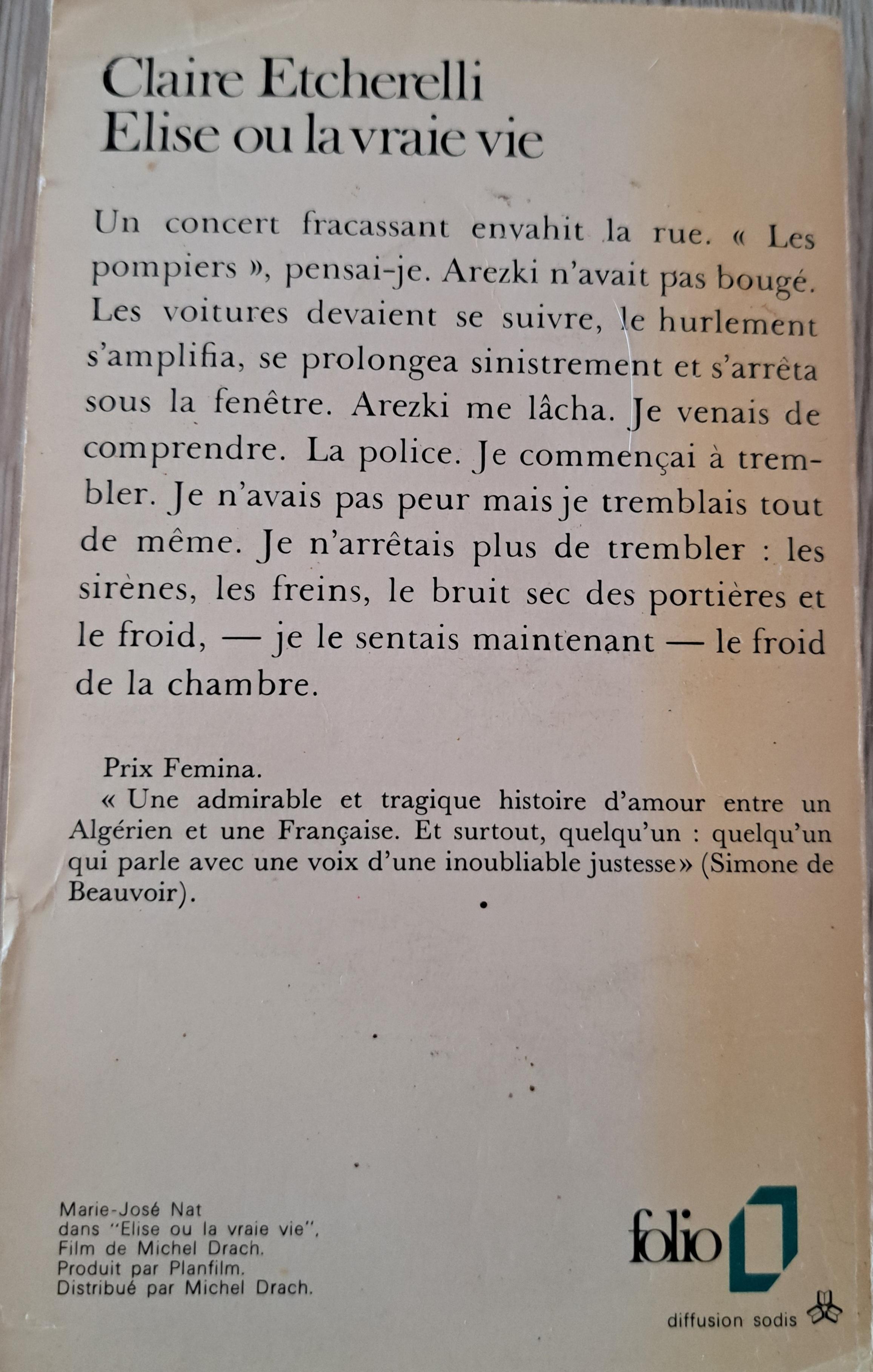 troc de troc Élise ou la vraie vie de etcherelli image 1