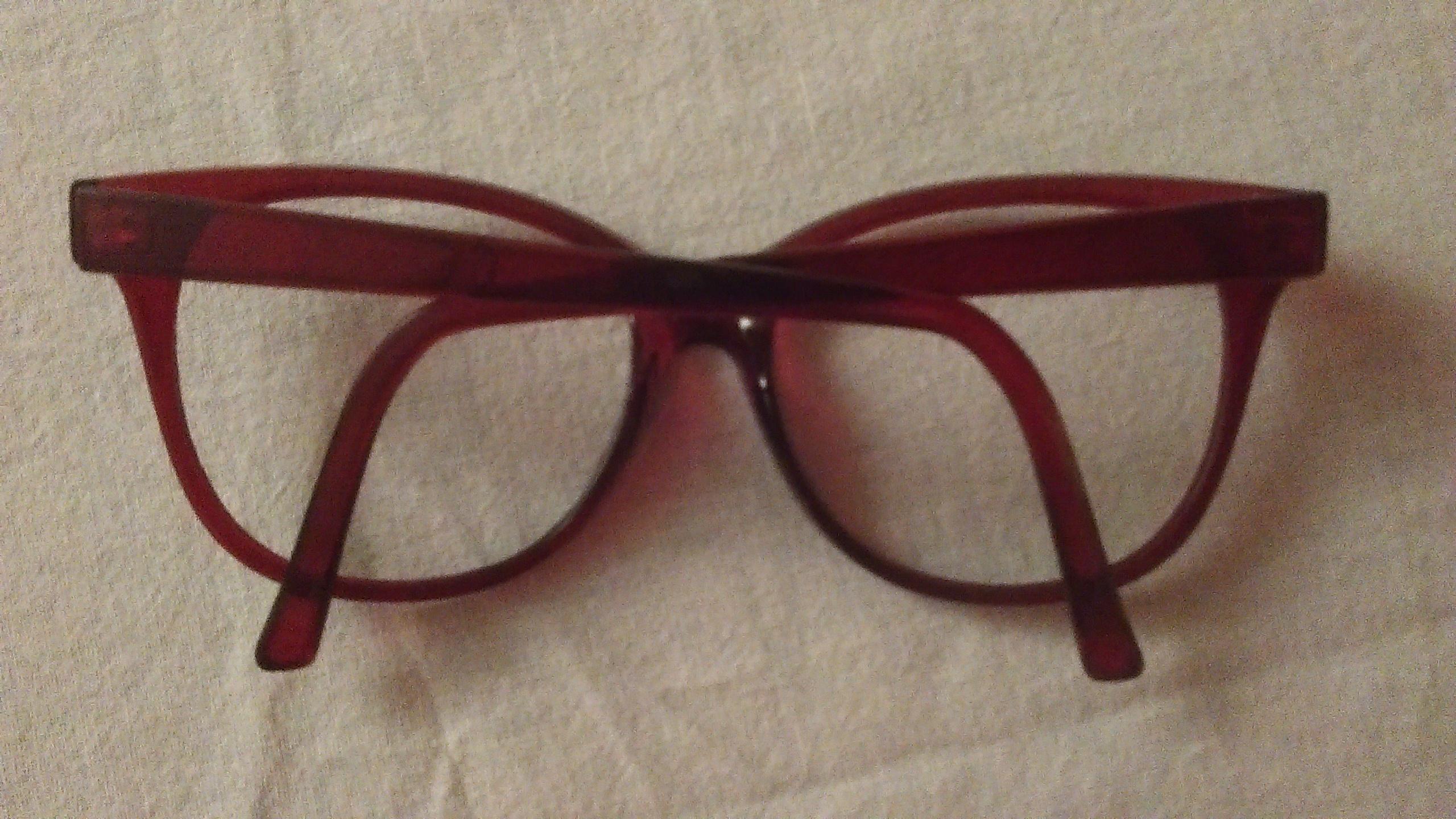 troc de troc monture de lunettes rouge bordeaux translucide. image 1