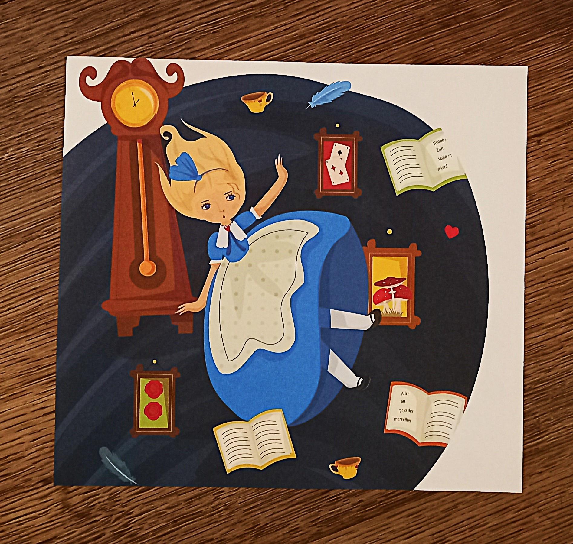 troc de troc affichette "alice au pays des merveilles". image 0