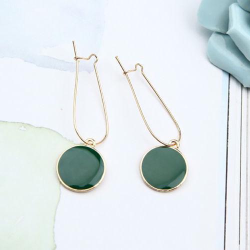 troc de troc boucles d'oreilles " tendance vert cercle goutte pendants" image 0