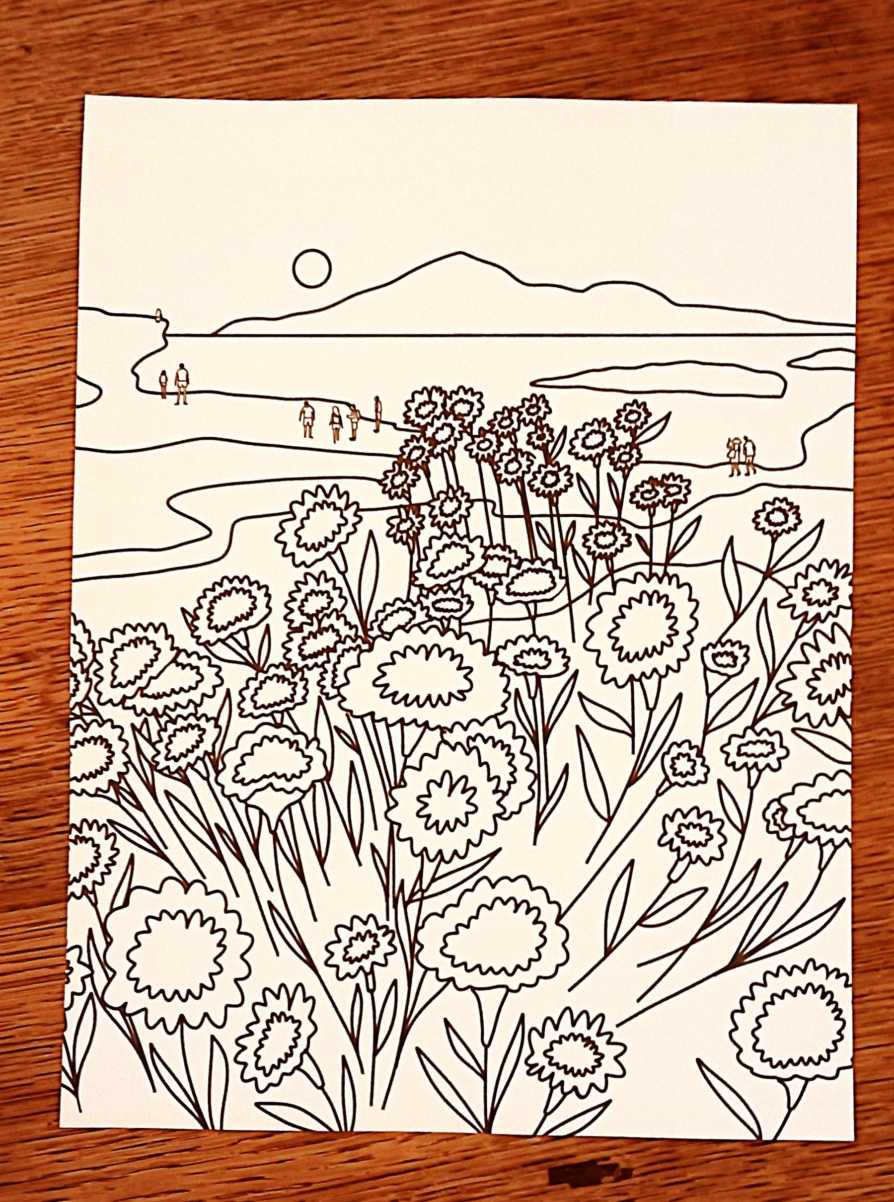 troc de troc coloriage "les tournesols". image 0