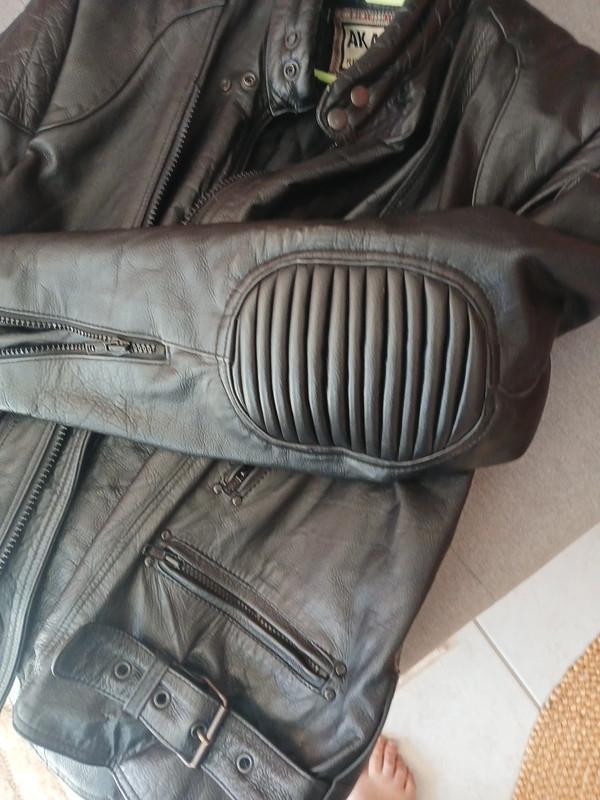 troc de troc blouson cuir moto vintage - Équipement moto image 2