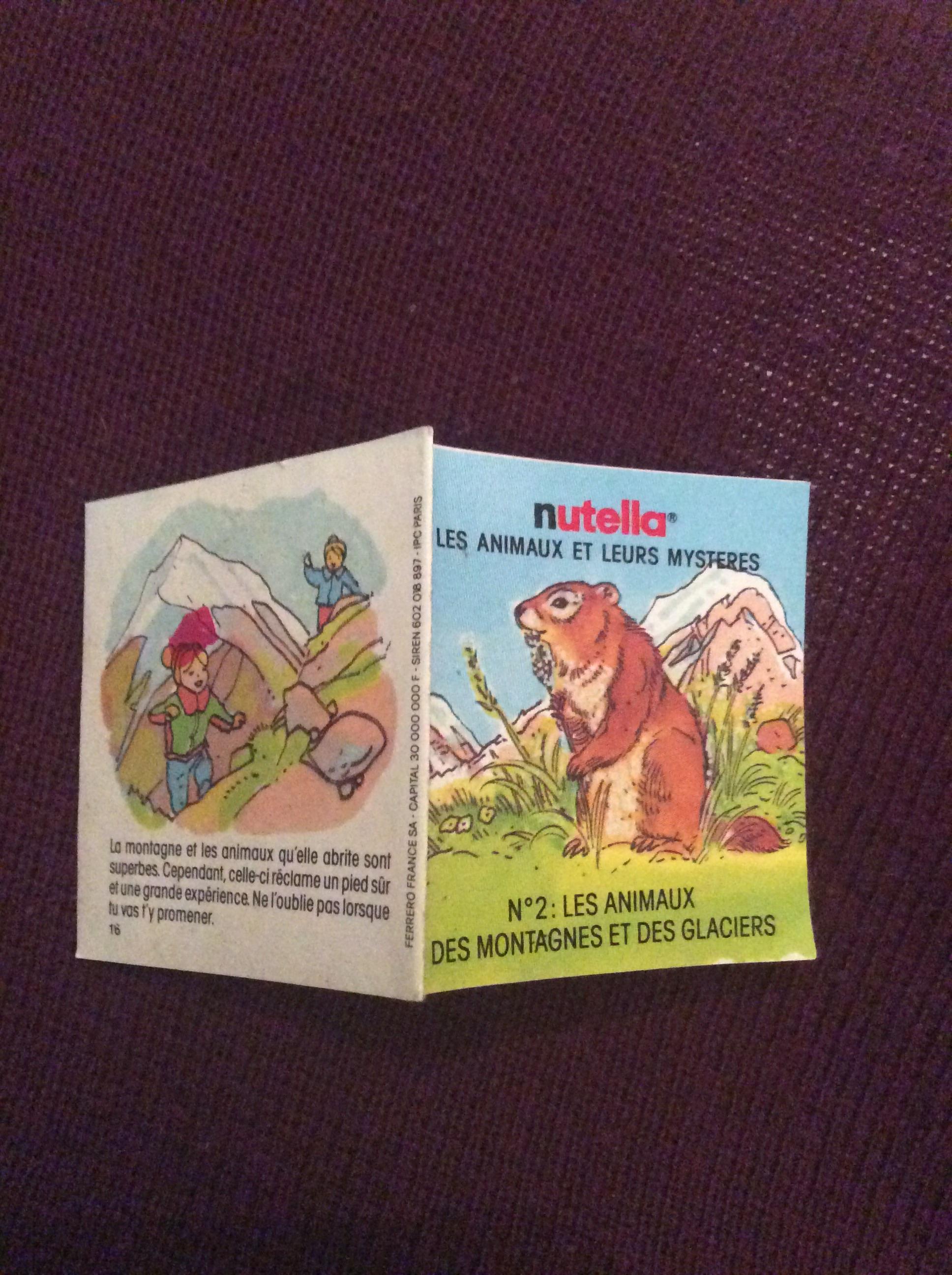 troc de troc livret publicitaire 5 x 5 cm nutella : les animaux image 0