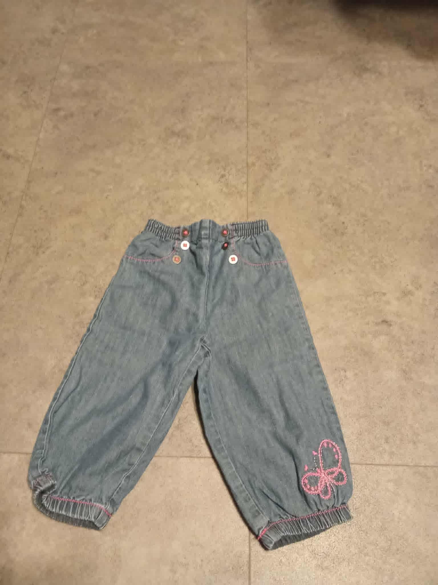 troc de troc pantalon jeans dessin rose  orchestra 9 mois image 0