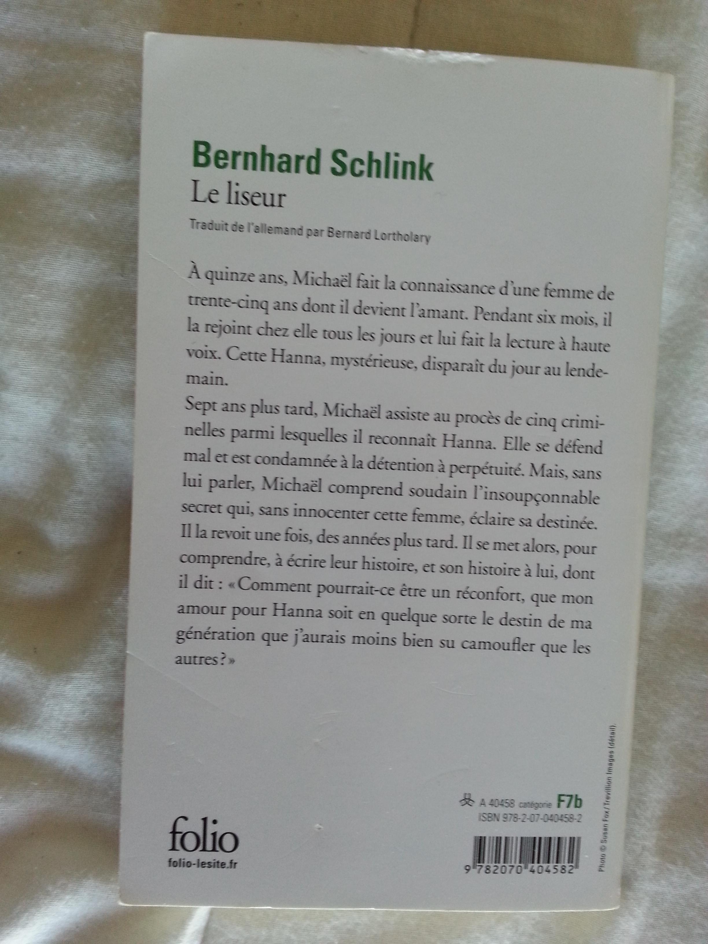 troc de troc le liseur de bernhard schlink image 1