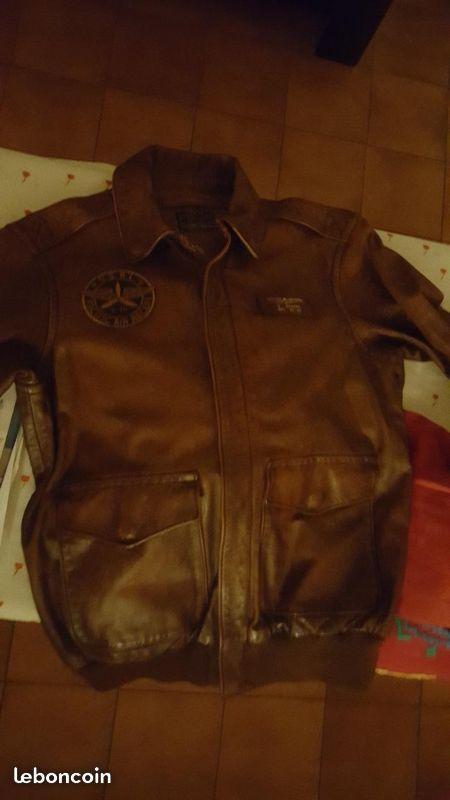 troc de troc veste cuir "polo ralph lauren a2 brown leather" image 1