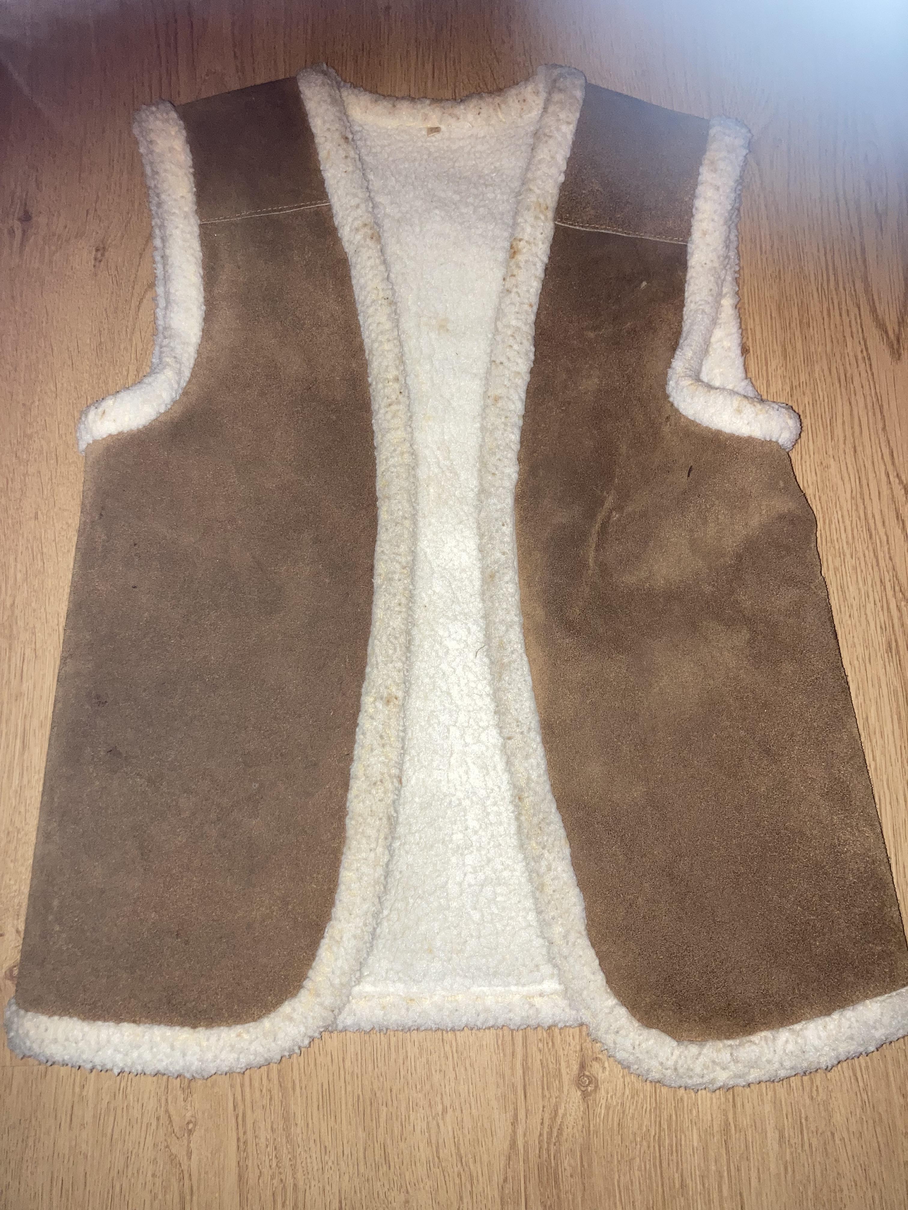 troc de troc veste sans manche en croute de cuir taille m image 0