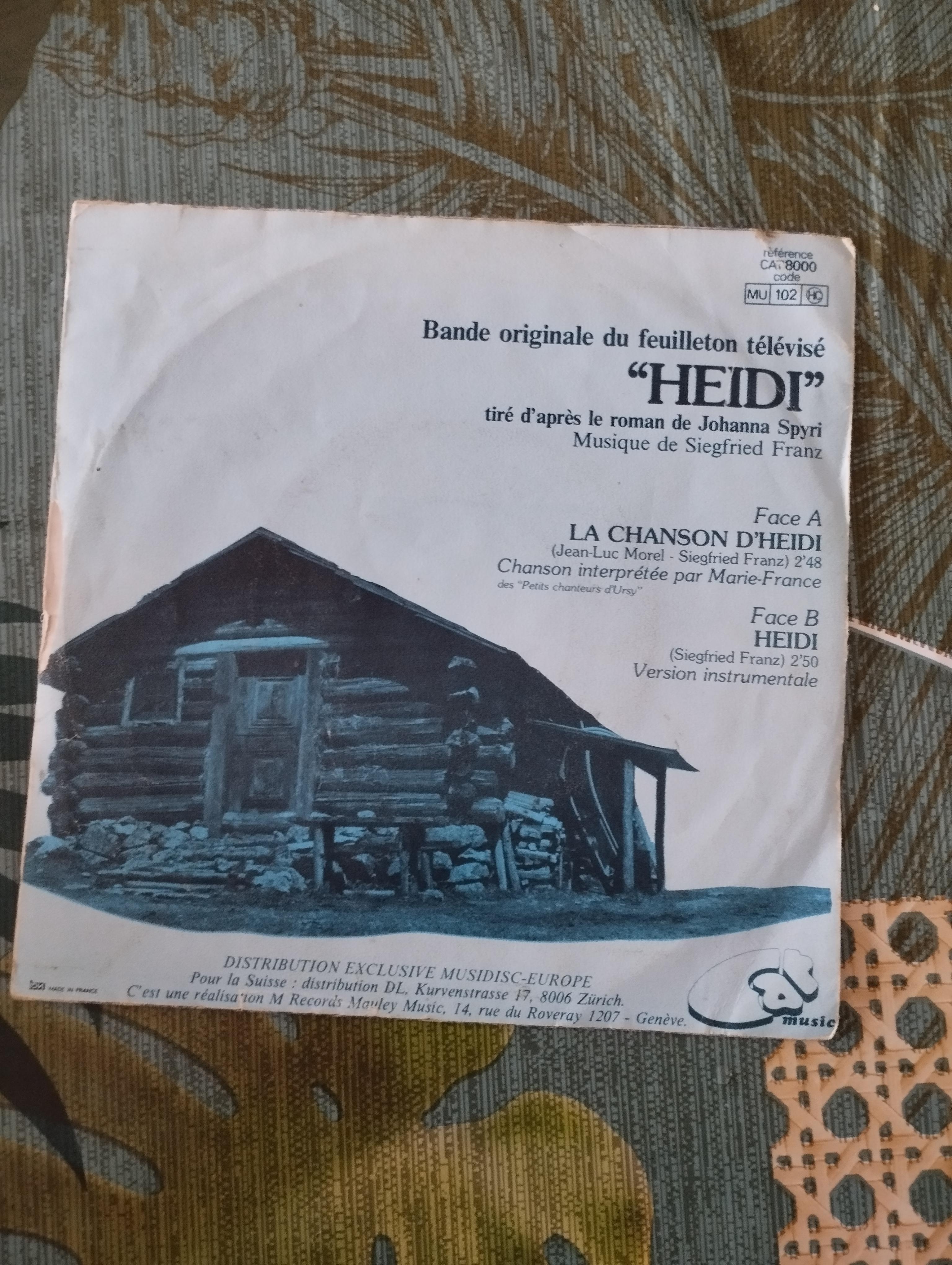troc de troc disque vinyle 45t - heidi (bo originale) image 1