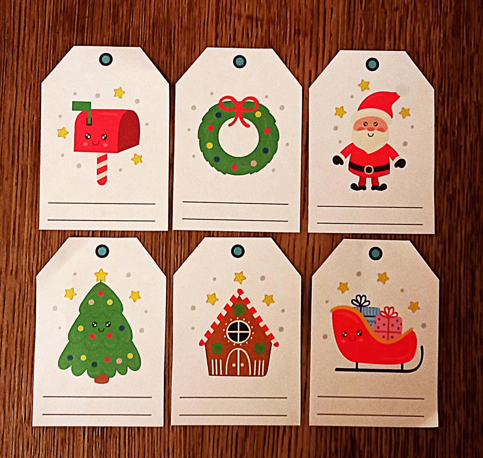 troc de troc etiquettes de noël recto/verso. image 0