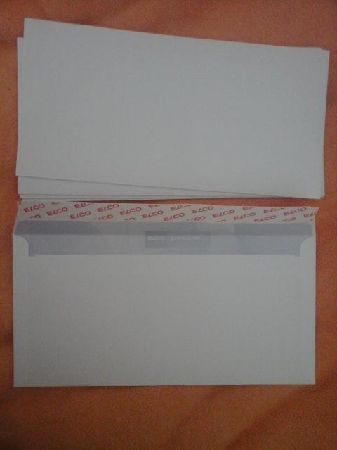 troc de troc 7 enveloppes blanches longues avec patte auto-adhésive sans fenêt image 0