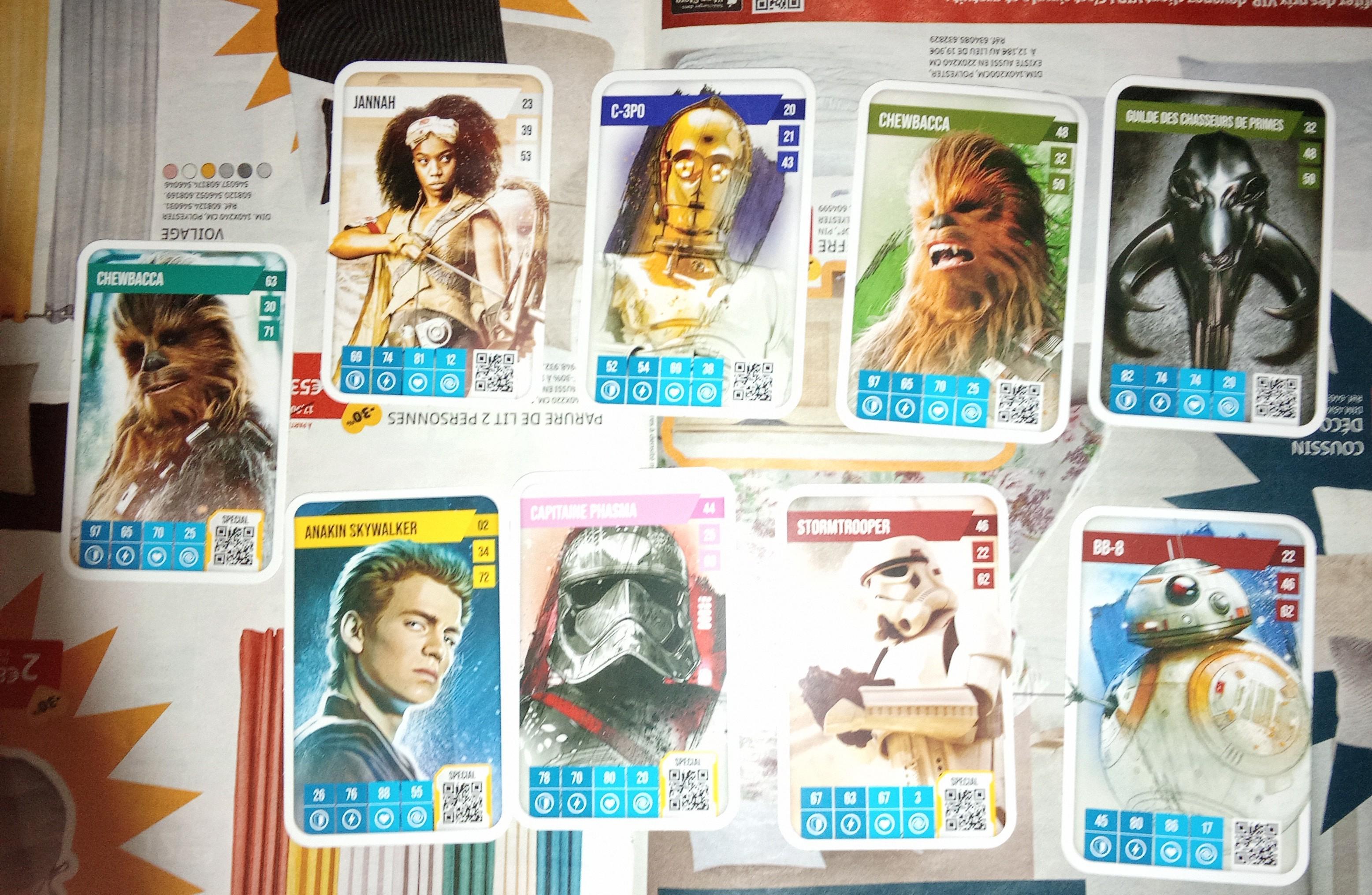 troc de troc lot cartes star wars 2025 auchan à collectionner image 0