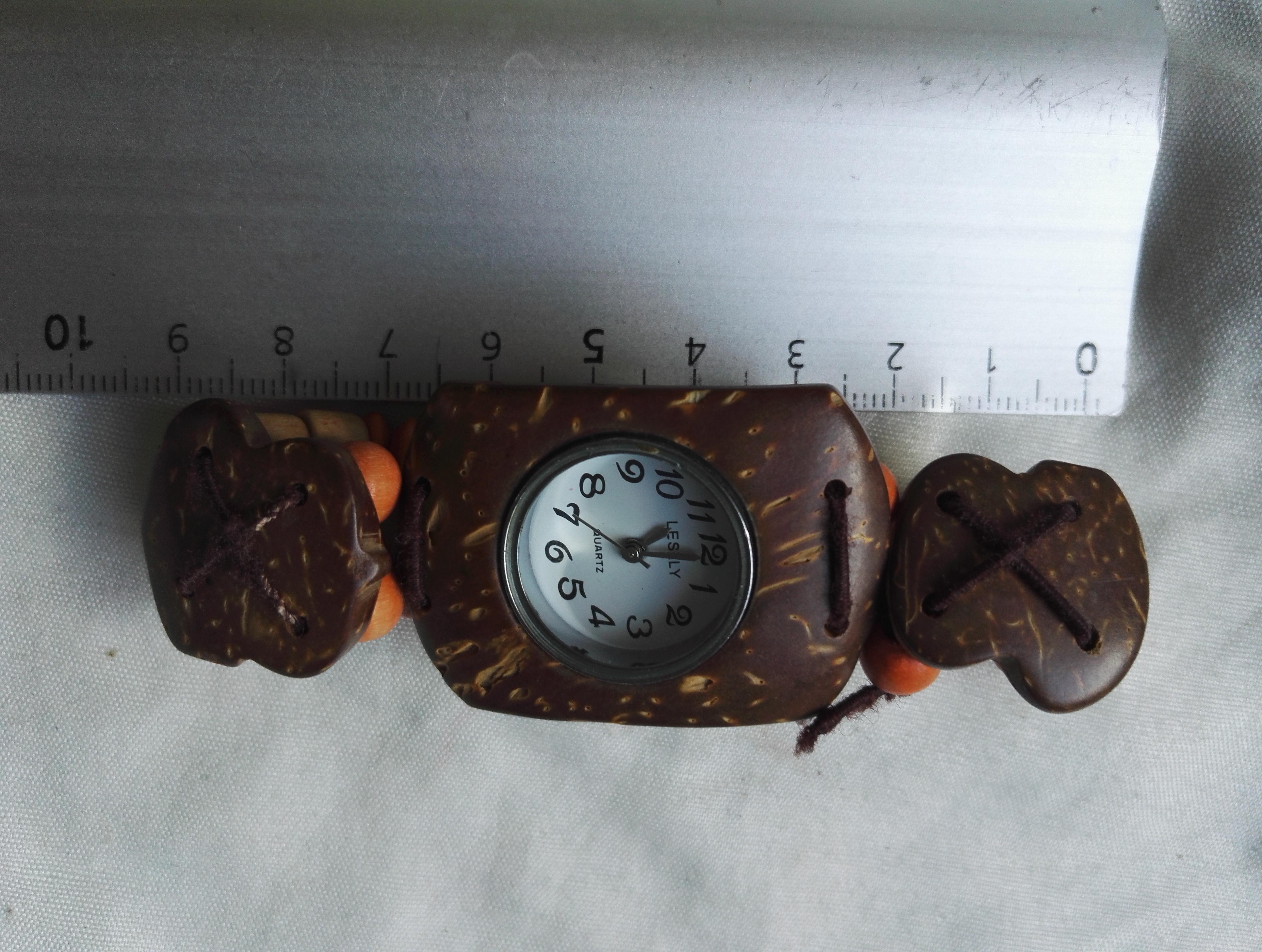 troc de troc montre élastique bois orange image 2