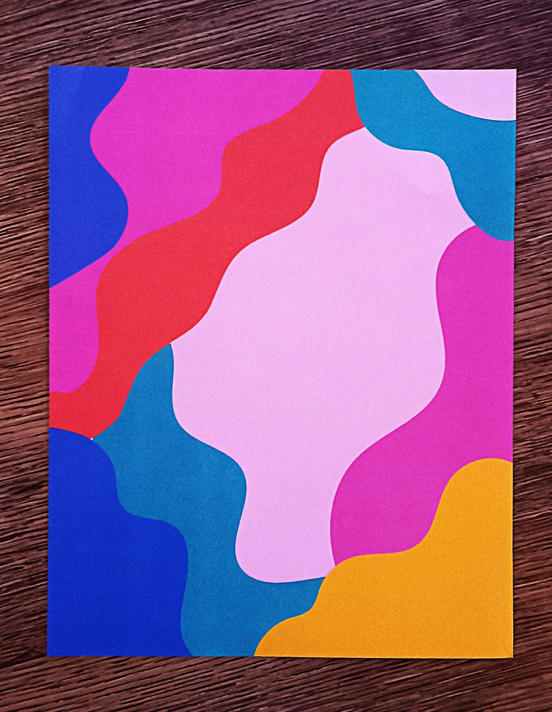 troc de troc papier créatif color block. image 0