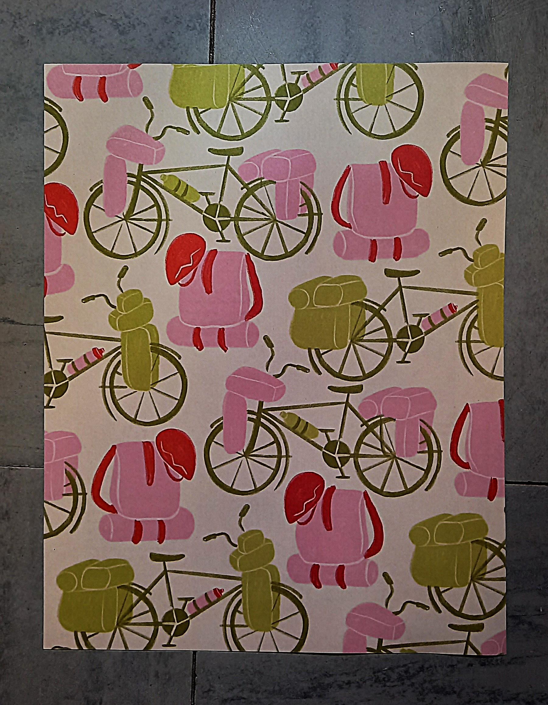 troc de troc papier créatif "a bicyclette". image 0