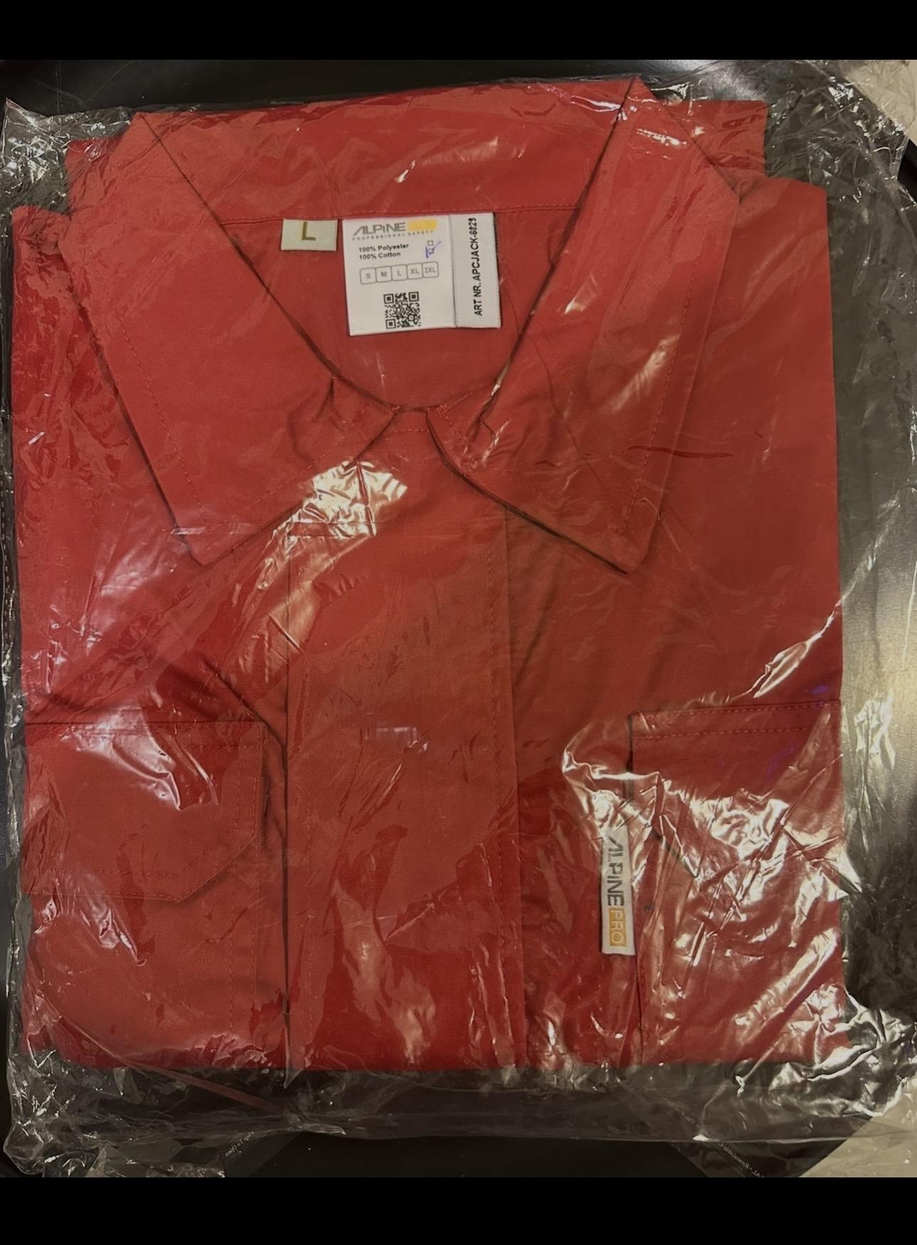 troc de troc veste de travail btp neuve rouge taille l image 1