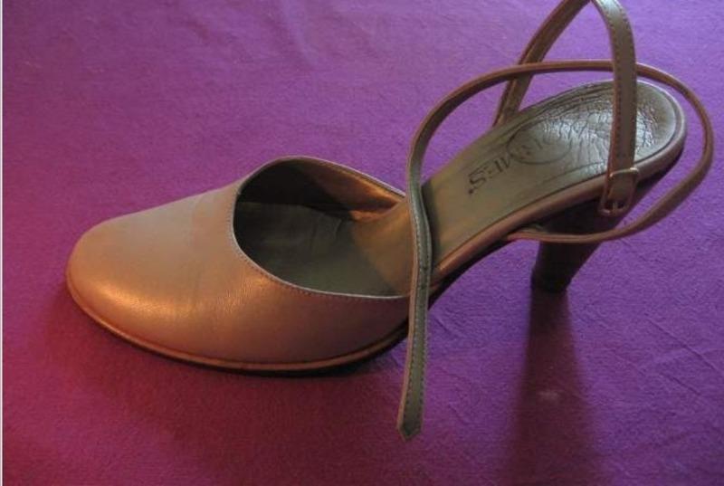 troc de troc jolies chaussures 38 beige doré - cuir véritable image 2