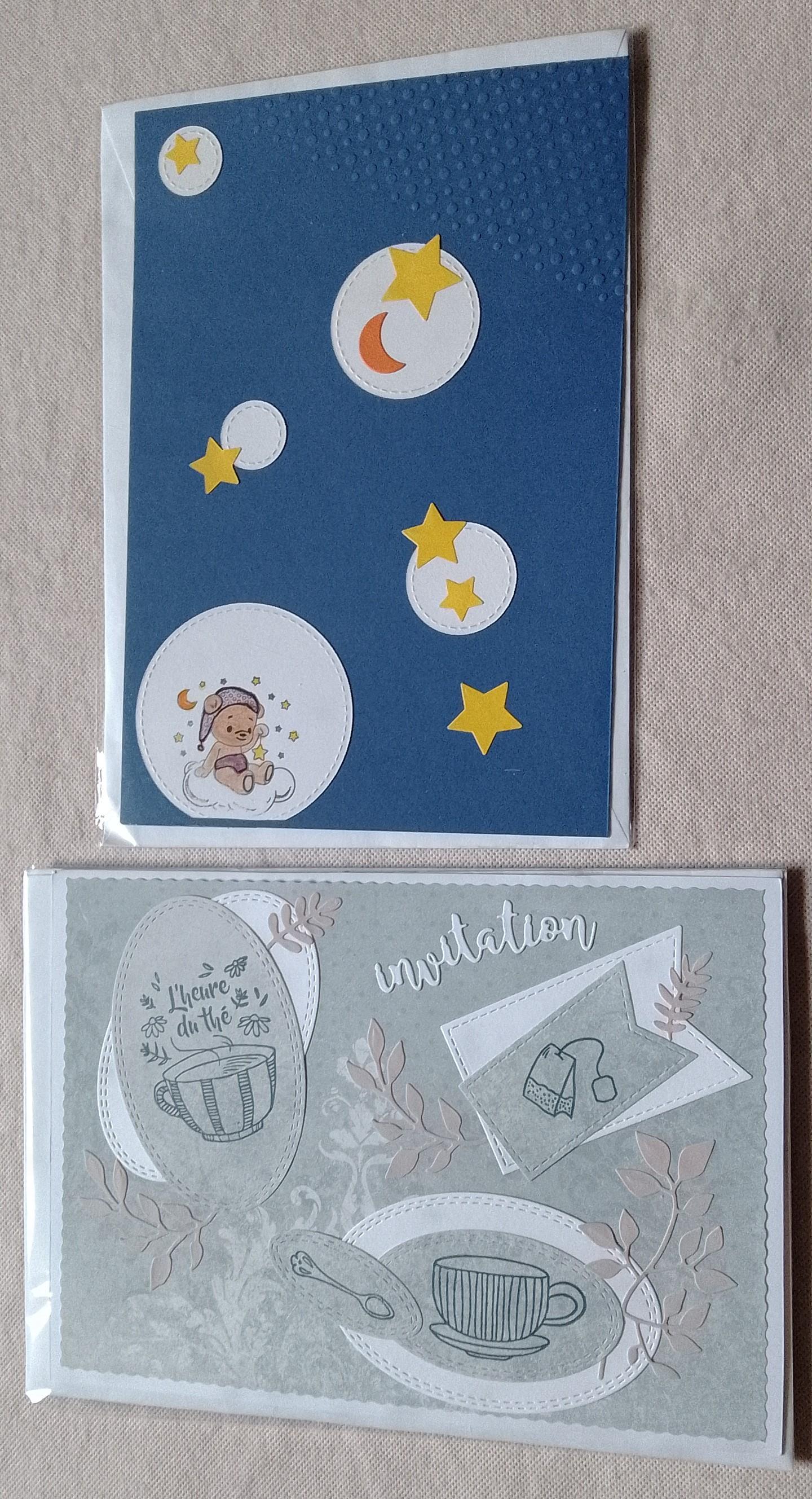 troc de troc lot 2 cartes, fait main, très bon état image 0
