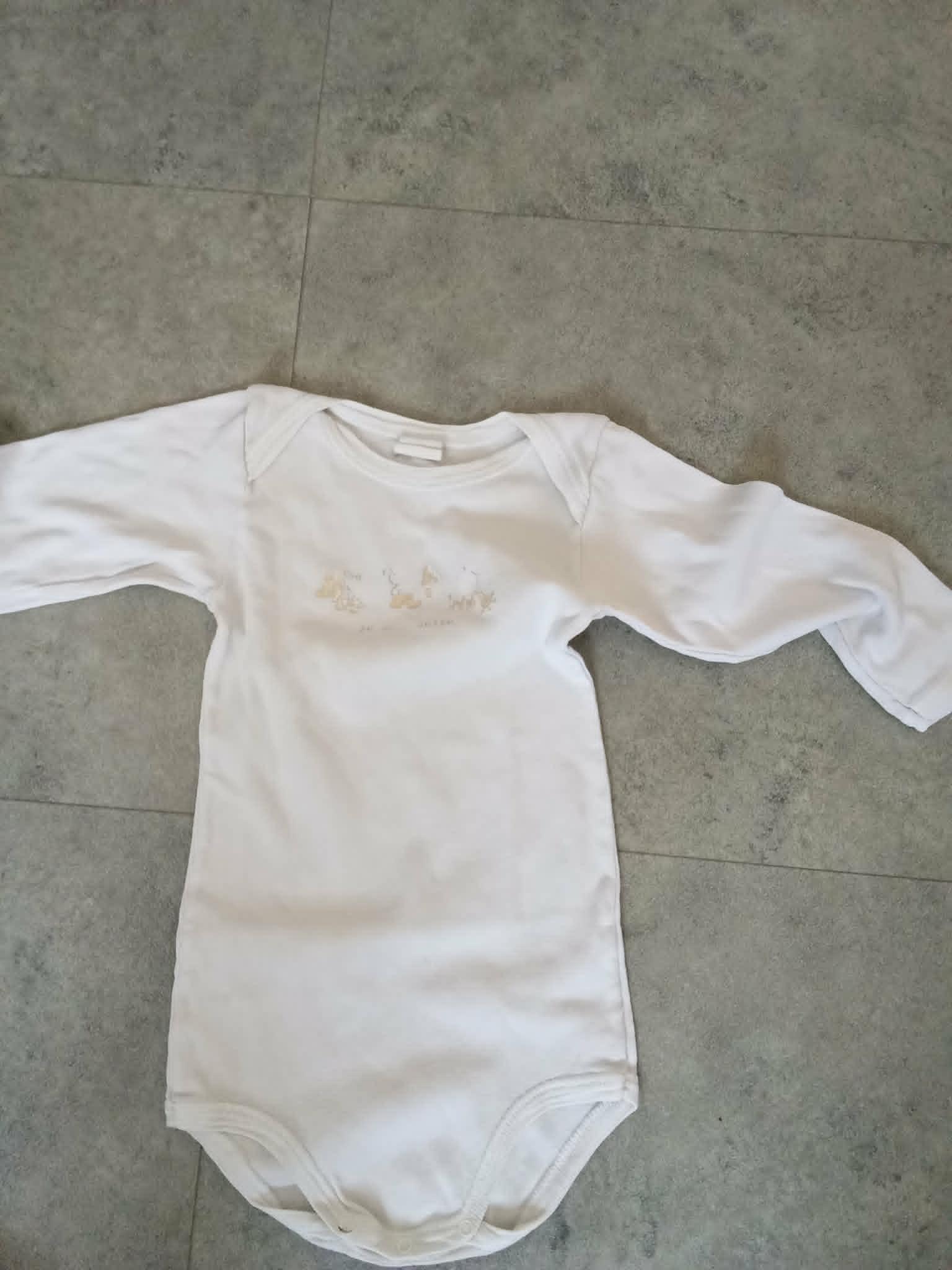 troc de troc body blanc dessin jaune 6 mois image 2